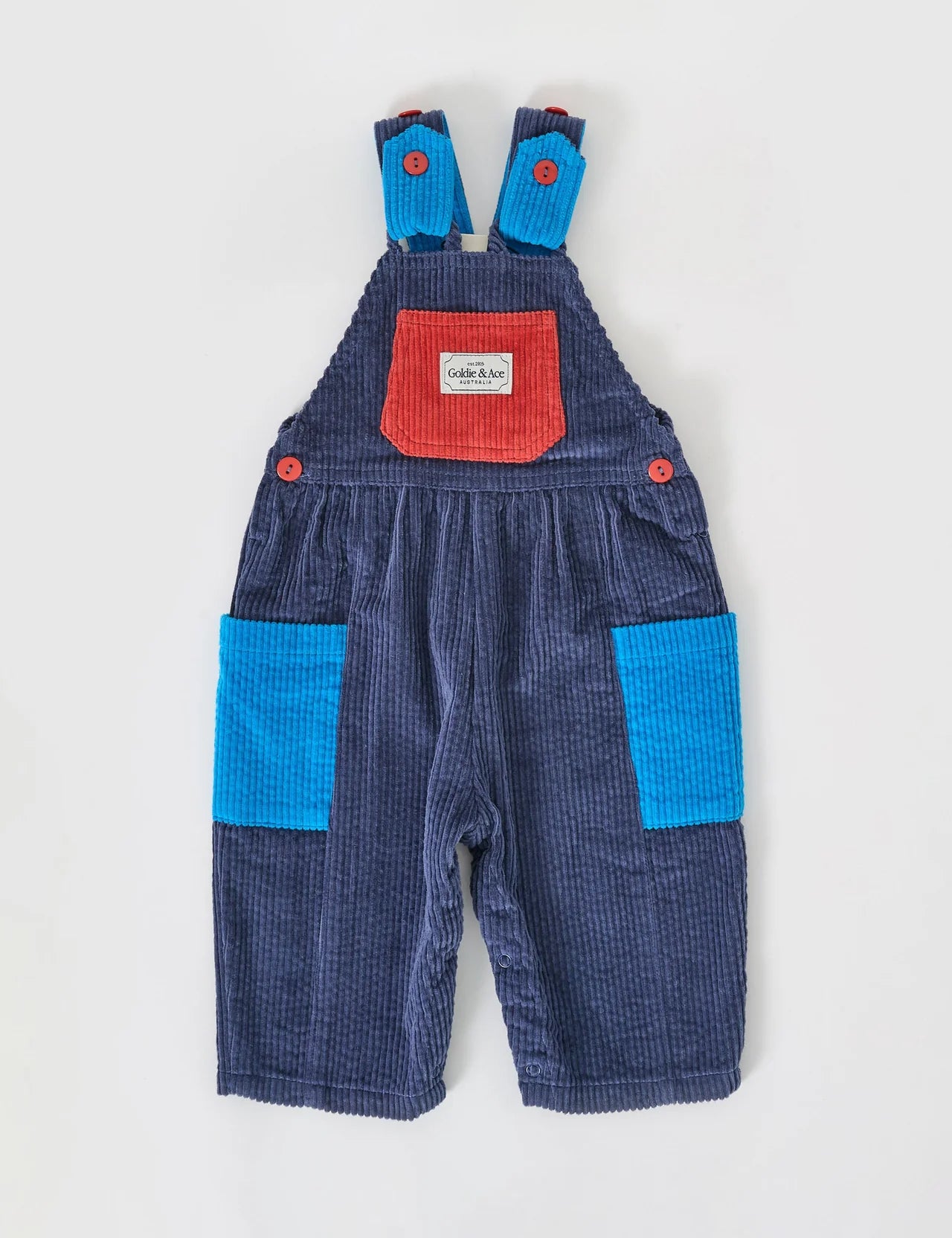 Goldie + Ace - Sammy Corduroy Colour Block Overalls