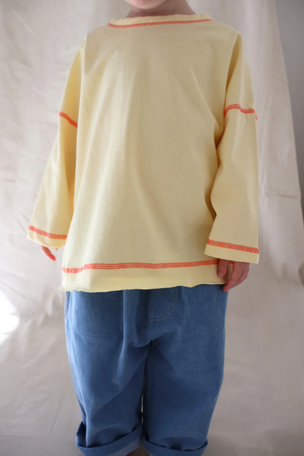 Worn Curations - Staple Stitch Long Sleeve Tee Butter
