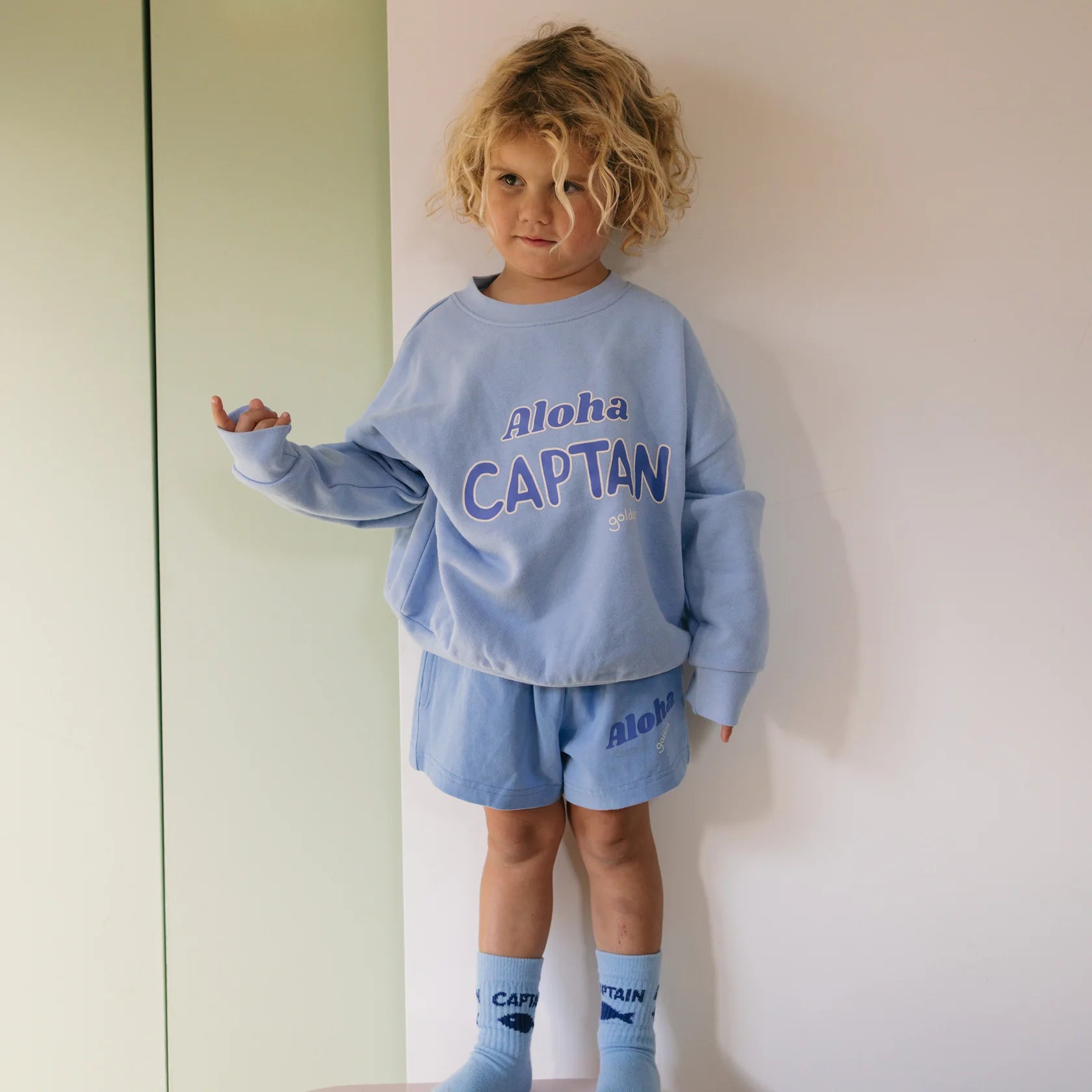 Golden Children - Aloha Captain Sweater Sea Blue