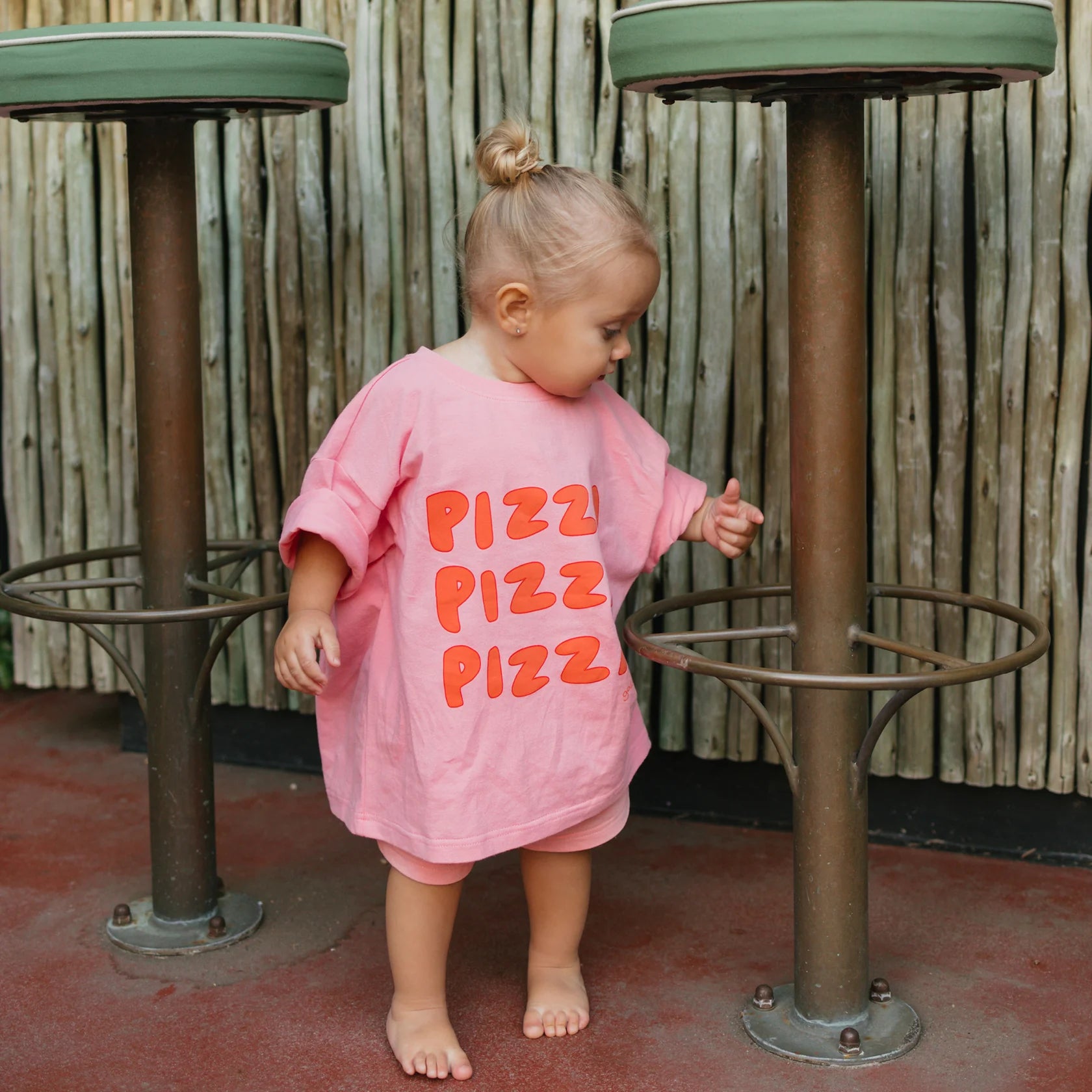 Golden Children - Pizza Mid Sleeve Tee Meringue Pink