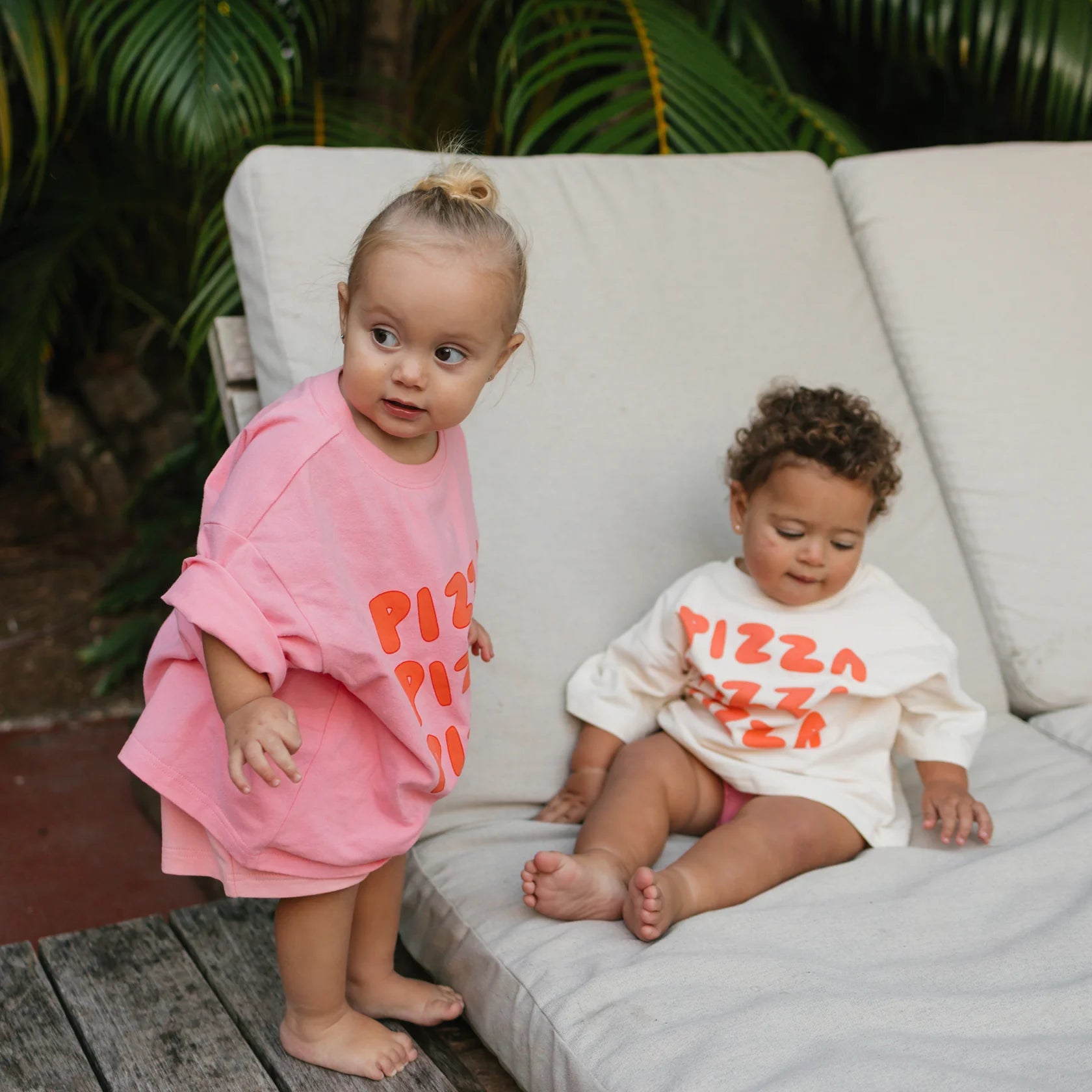 Golden Children - Pizza Mid Sleeve Tee Meringue Pink