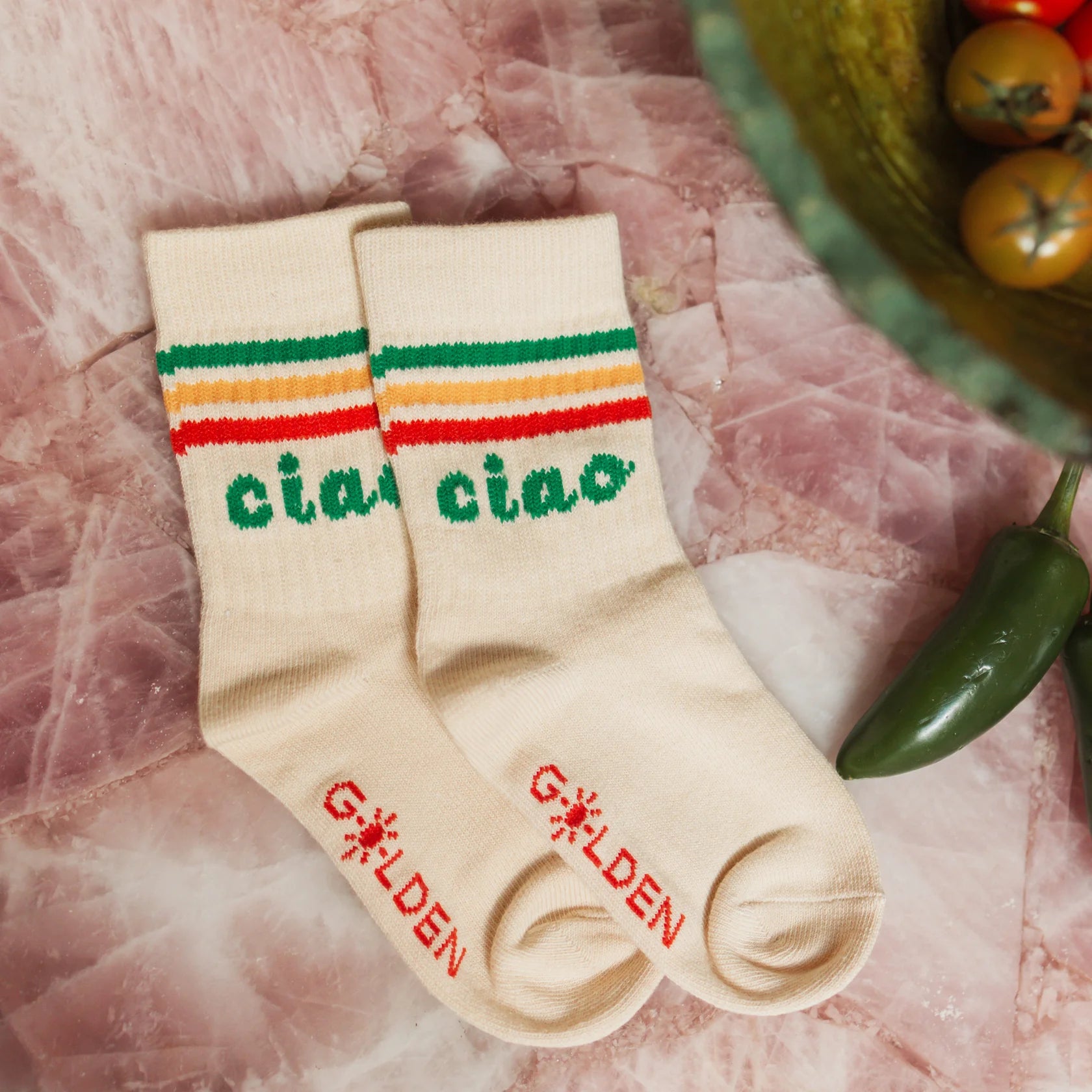Golden Children - Ciao Retro Socks Tan
