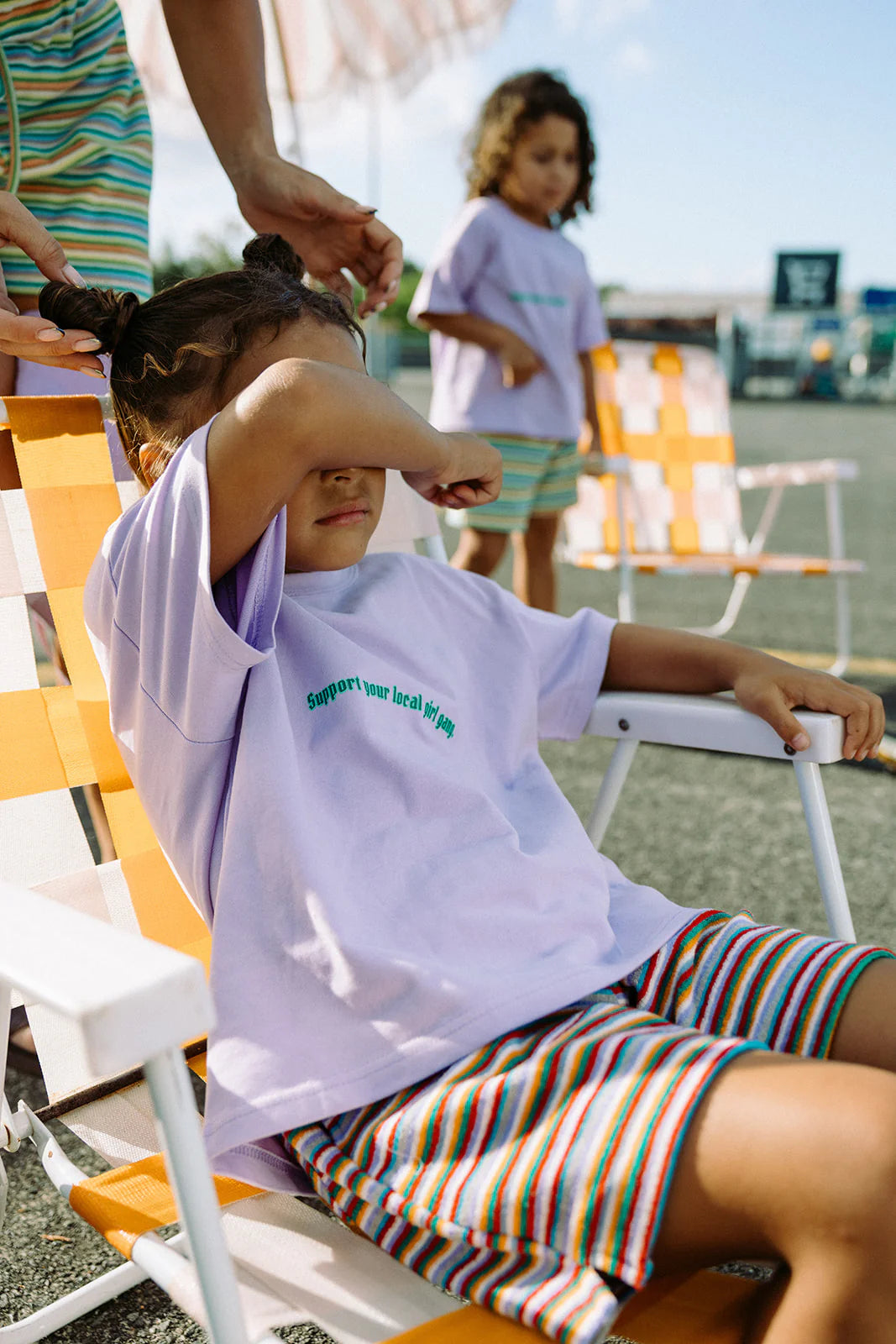 Sam the Label - Tutti Fruiti Stripe Terry Shorts