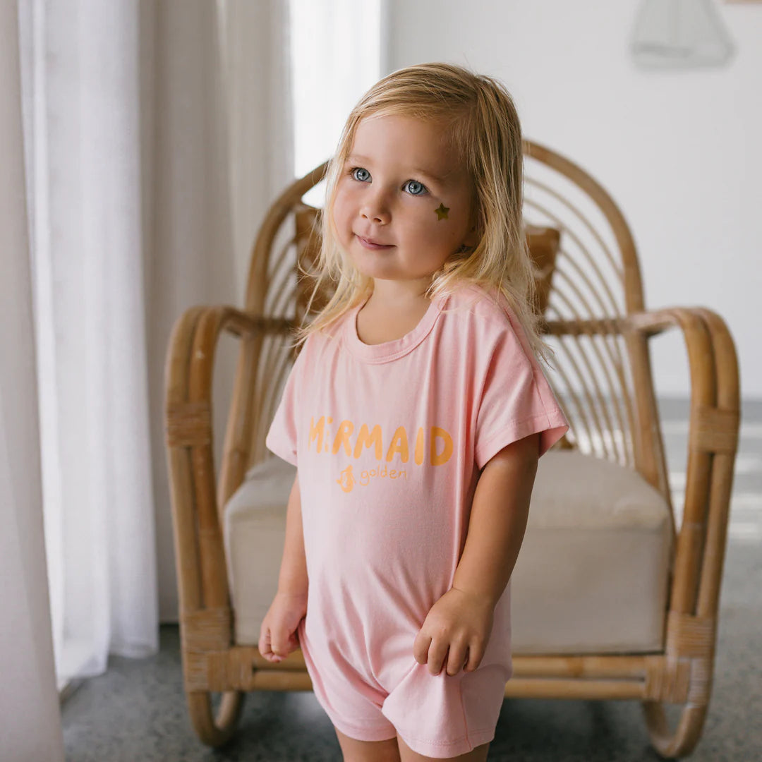 Golden Children - Mermaid Playsuit Pink Cream