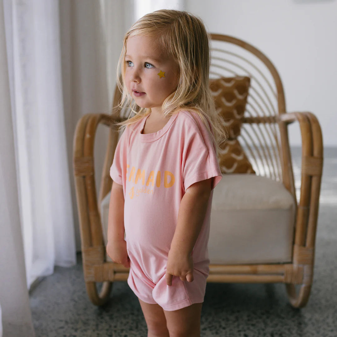 Golden Children - Mermaid Playsuit Pink Cream