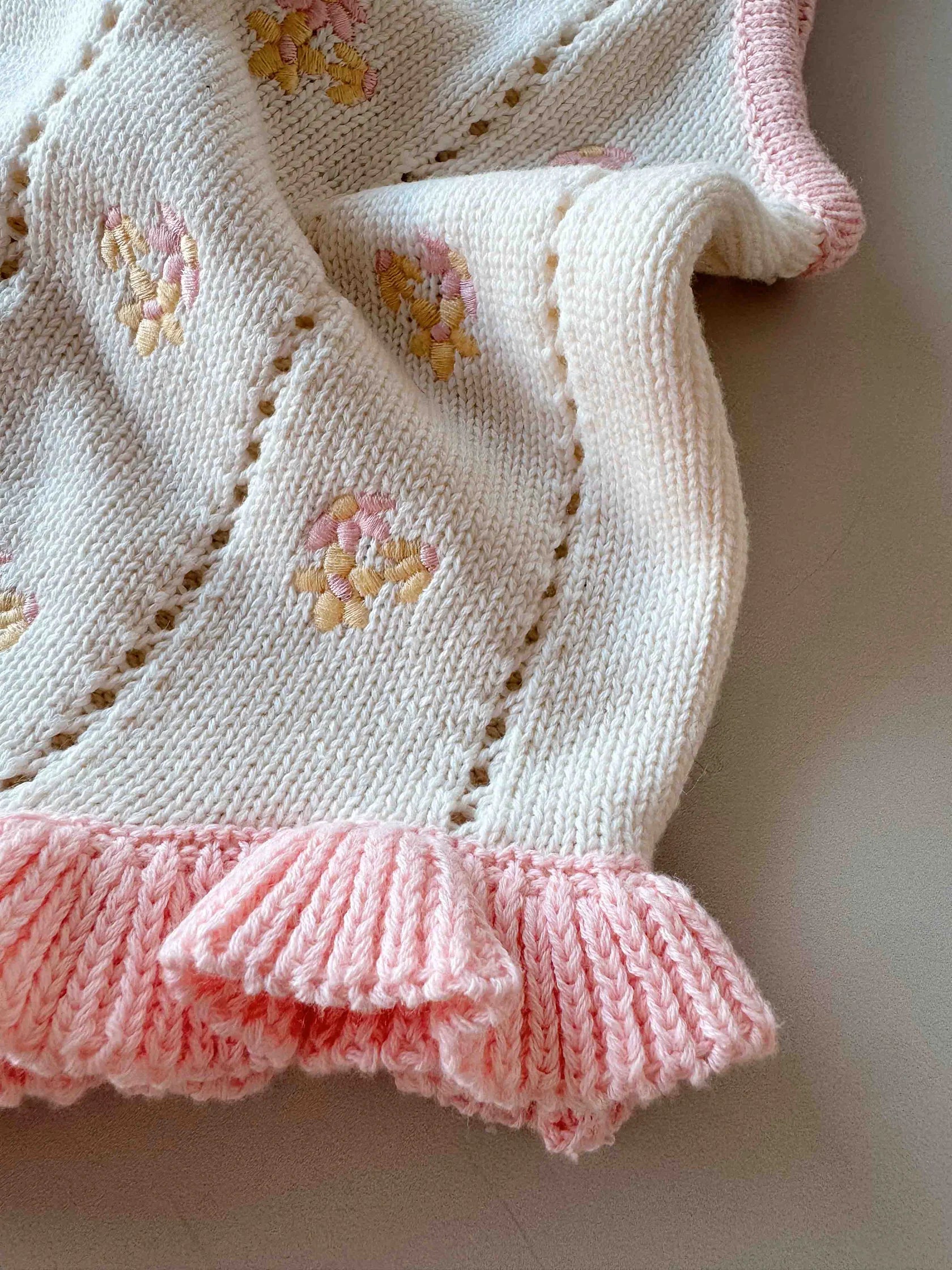 Freckles the Label - Bloom Pointelle Tie Romper Cosmos