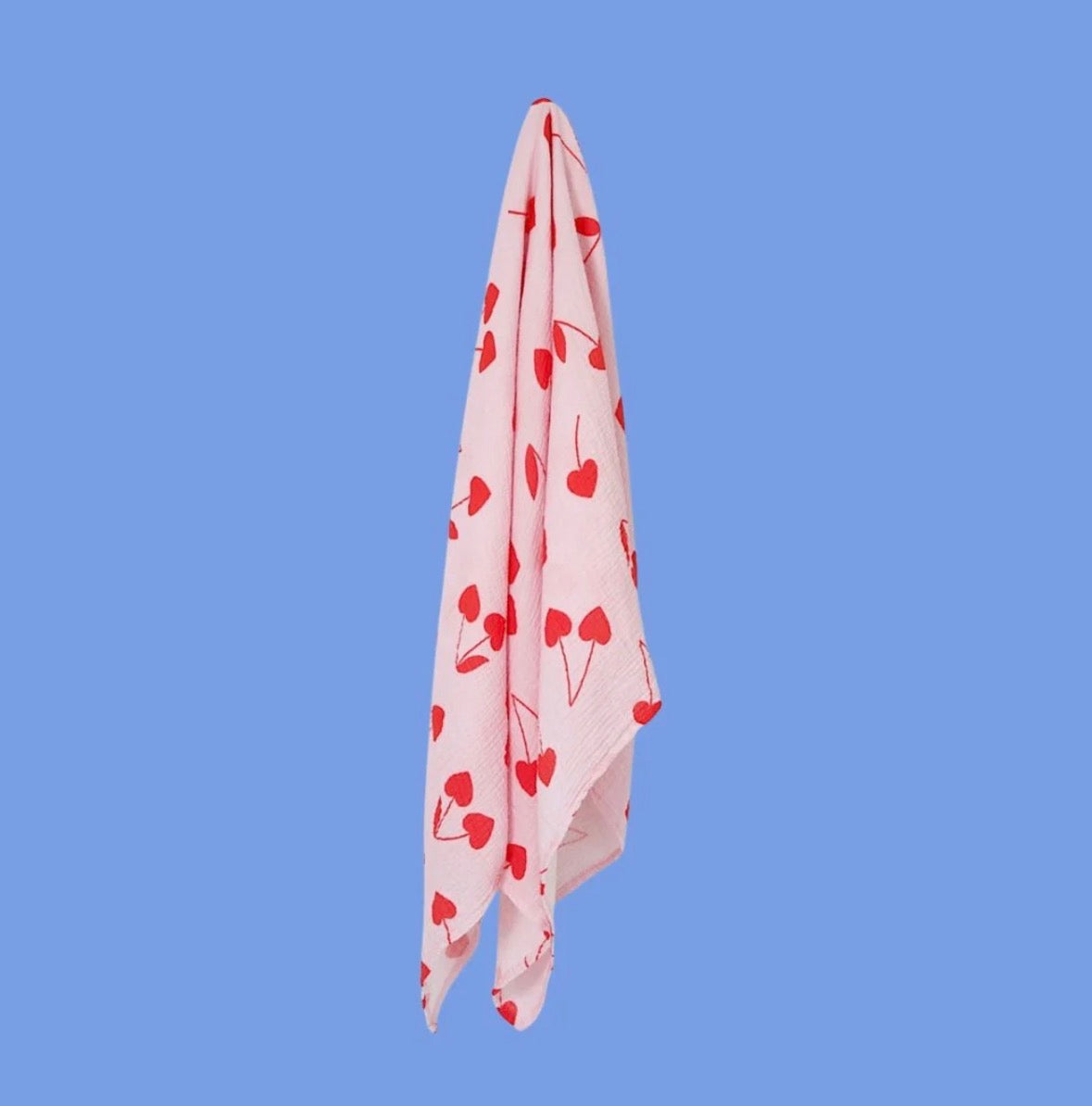 Golden Child - Cherry Heart Organic Cotton Baby Muslin Wrap Swaddle