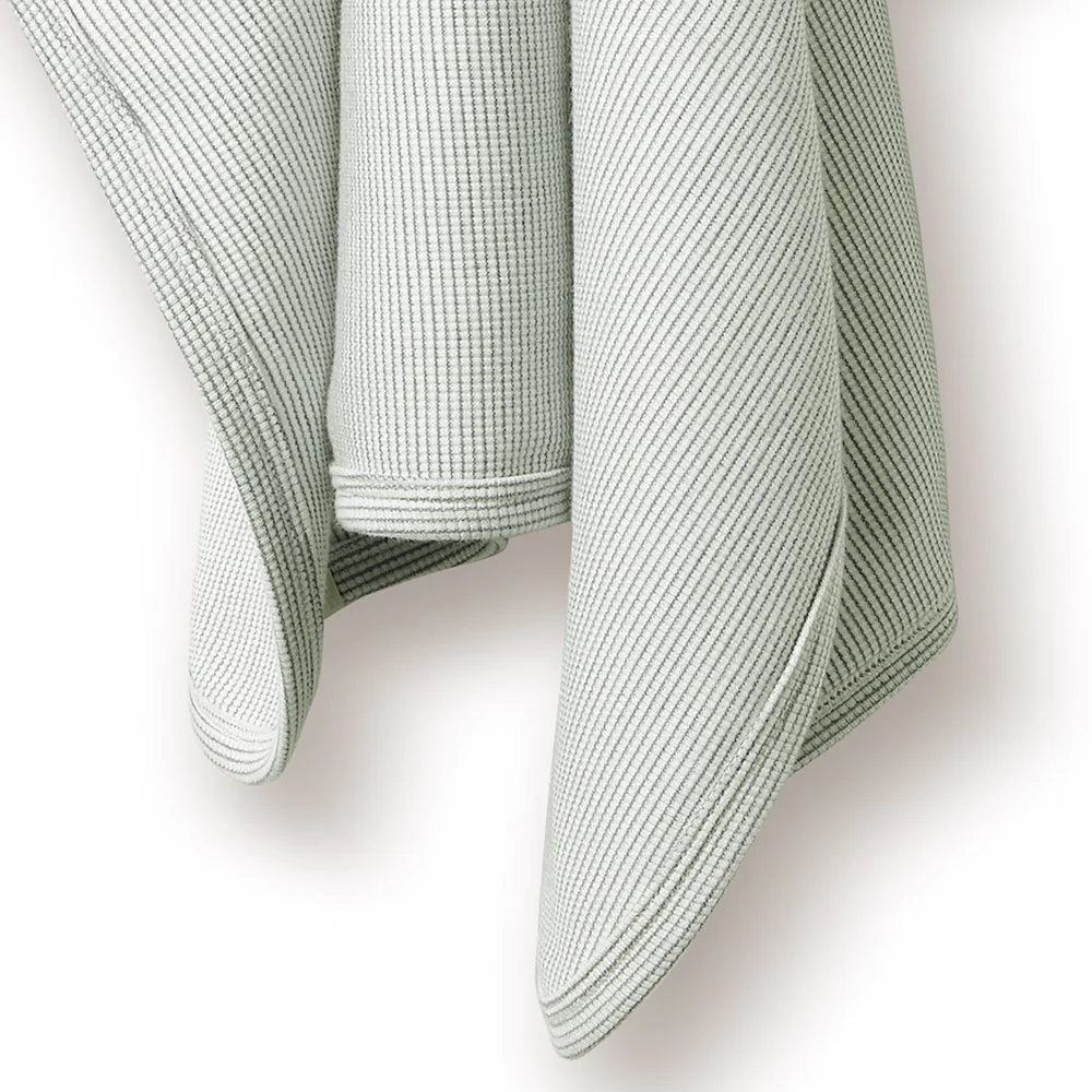 Wilson & Frenchy - Organic Stripe Rib Bunny Rug - Fern