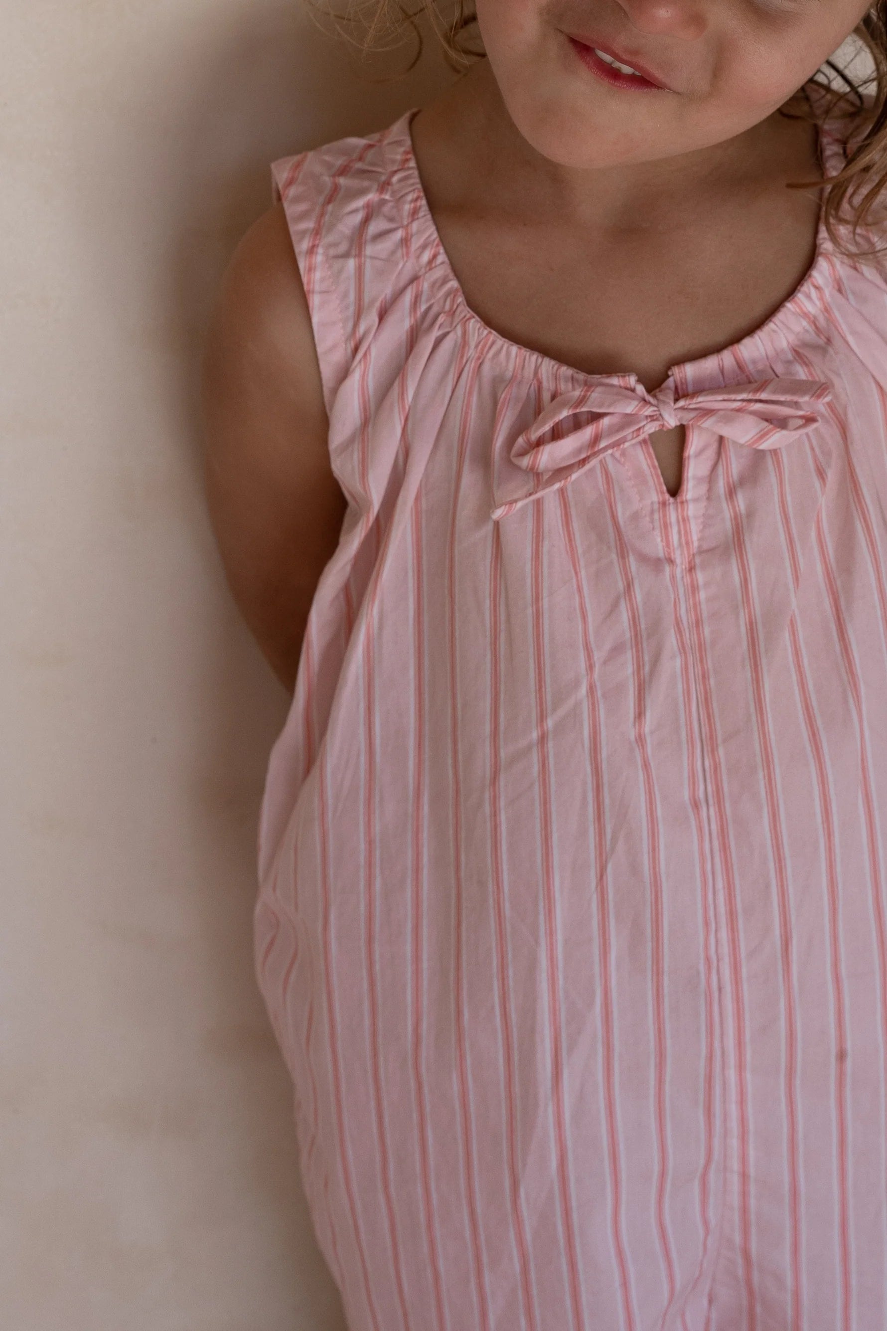 Illoura the Label - Sadie Overalls Pink Stripe
