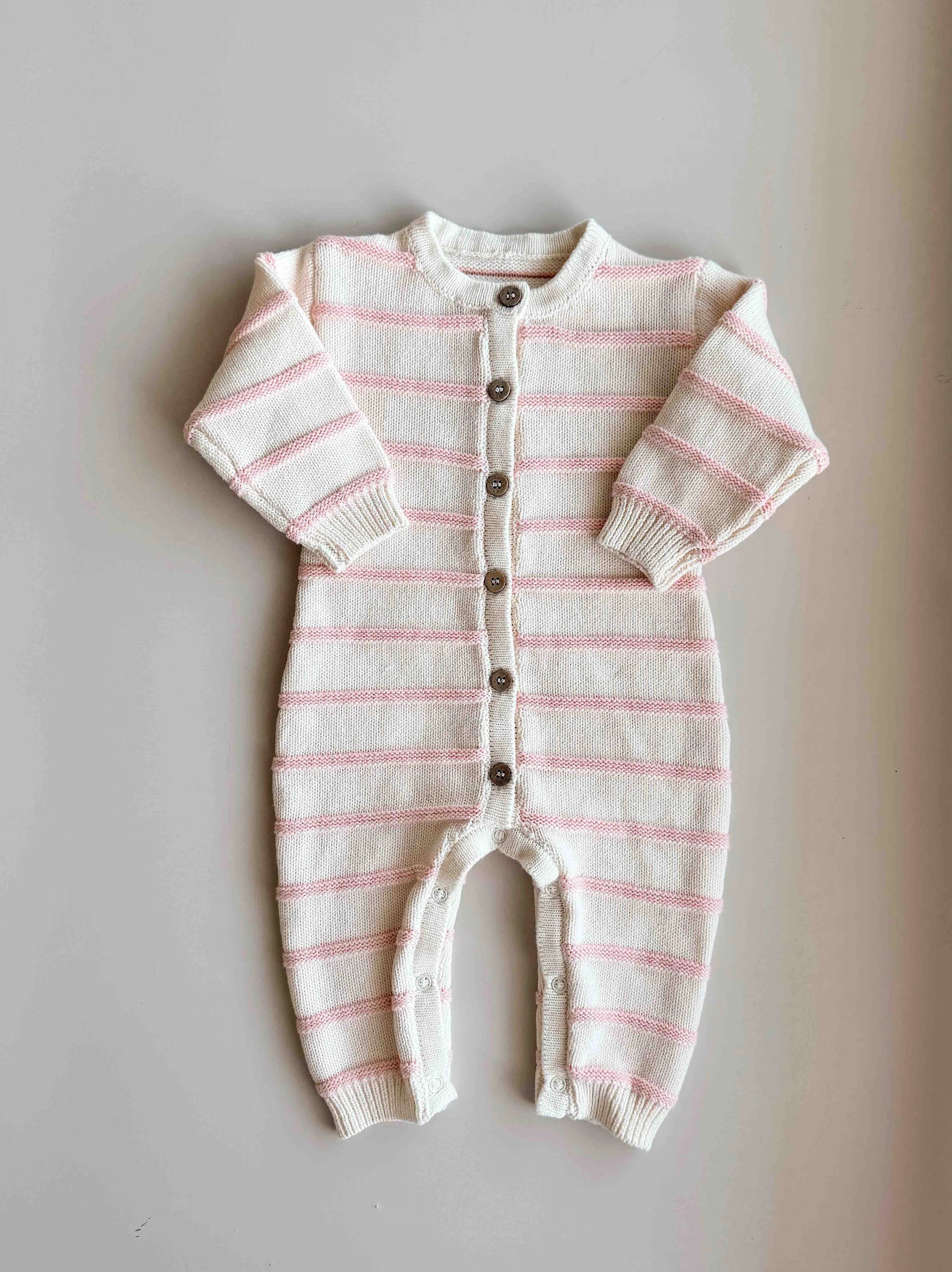 Freckles the Label - Raised Stripe Full Romper Sweetpea