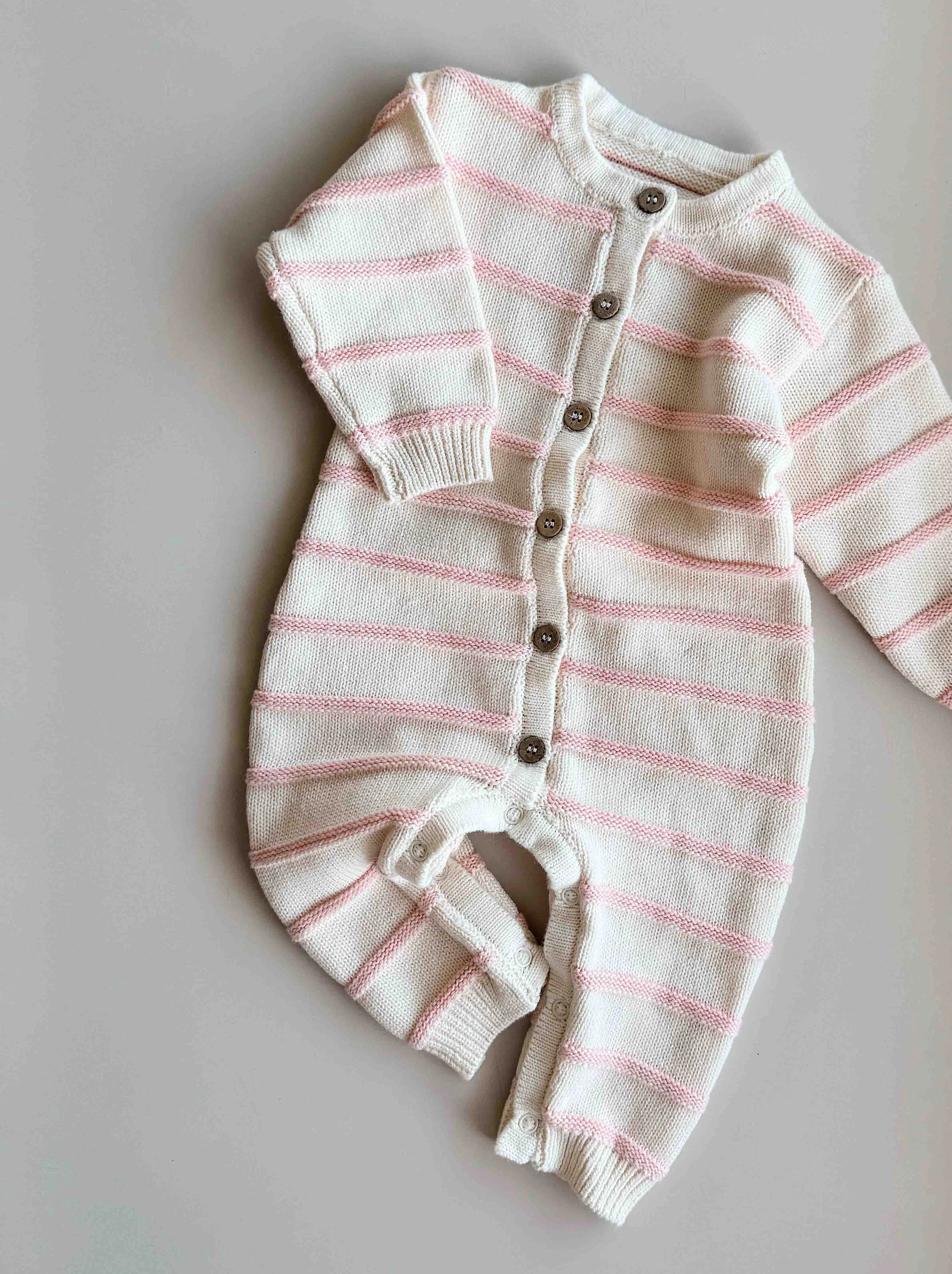 Freckles the Label - Raised Stripe Full Romper Sweetpea