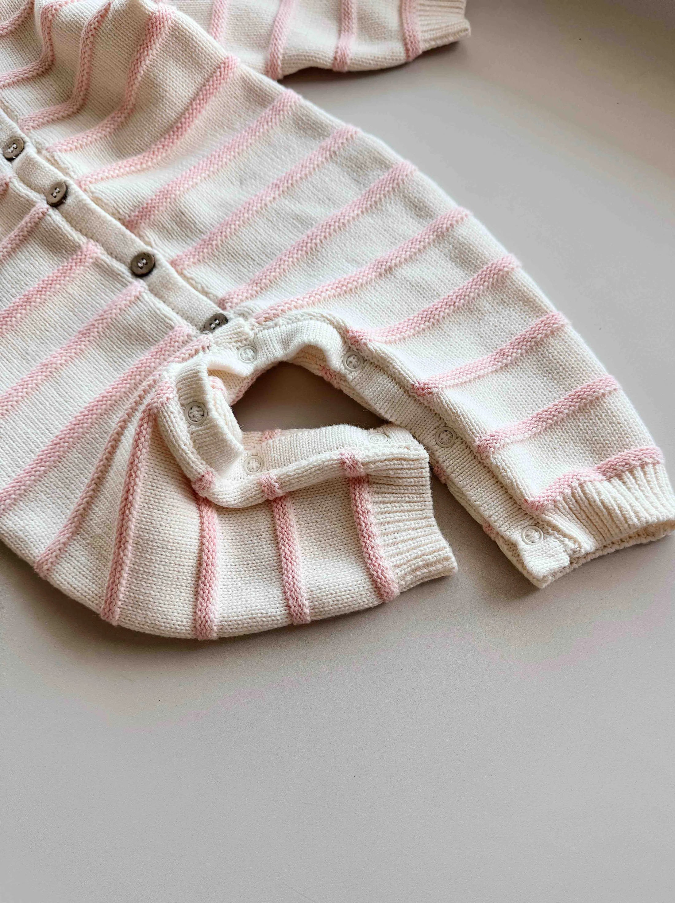 Freckles the Label - Raised Stripe Full Romper Sweetpea