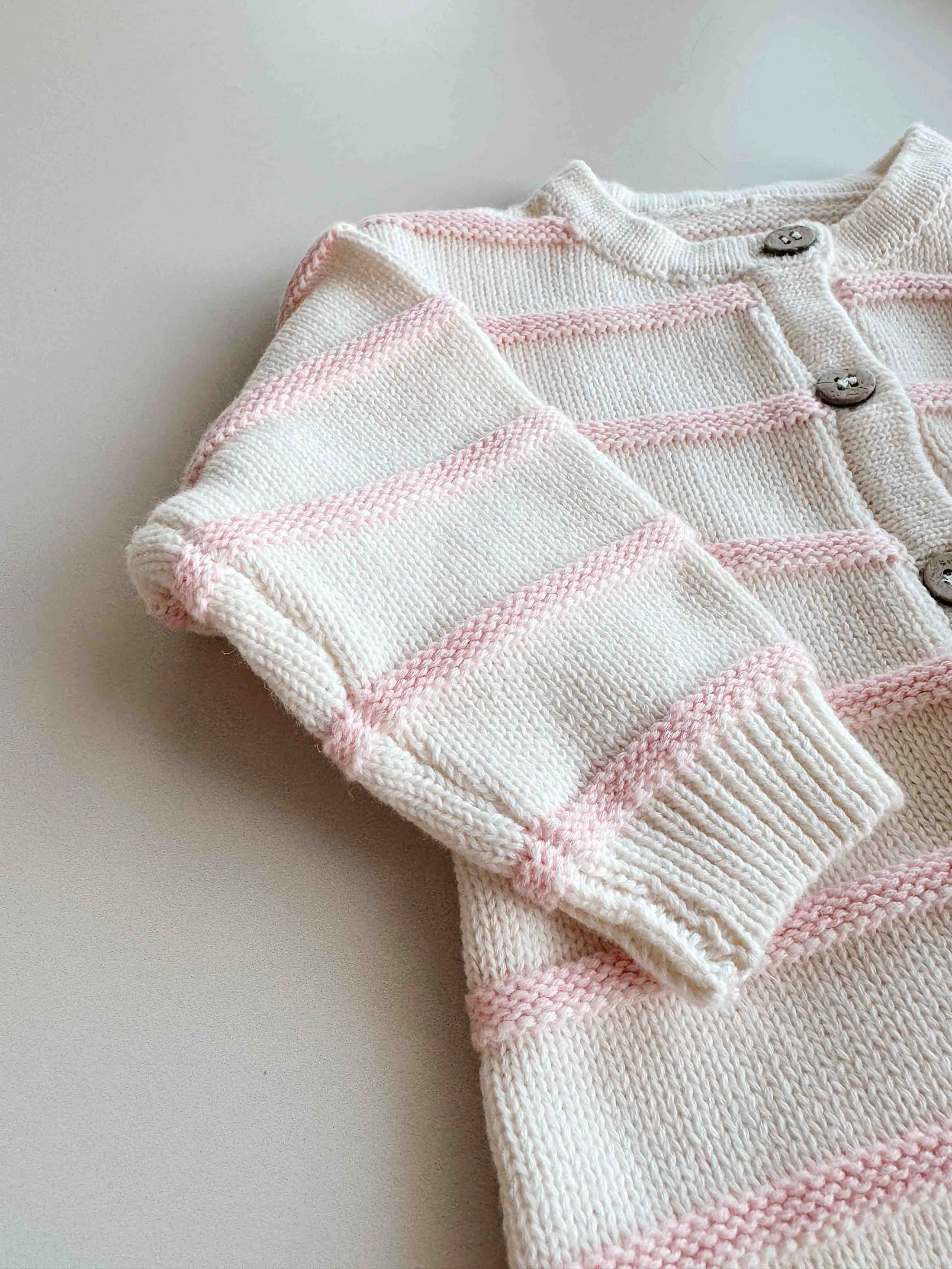 Freckles the Label - Raised Stripe Full Romper Sweetpea