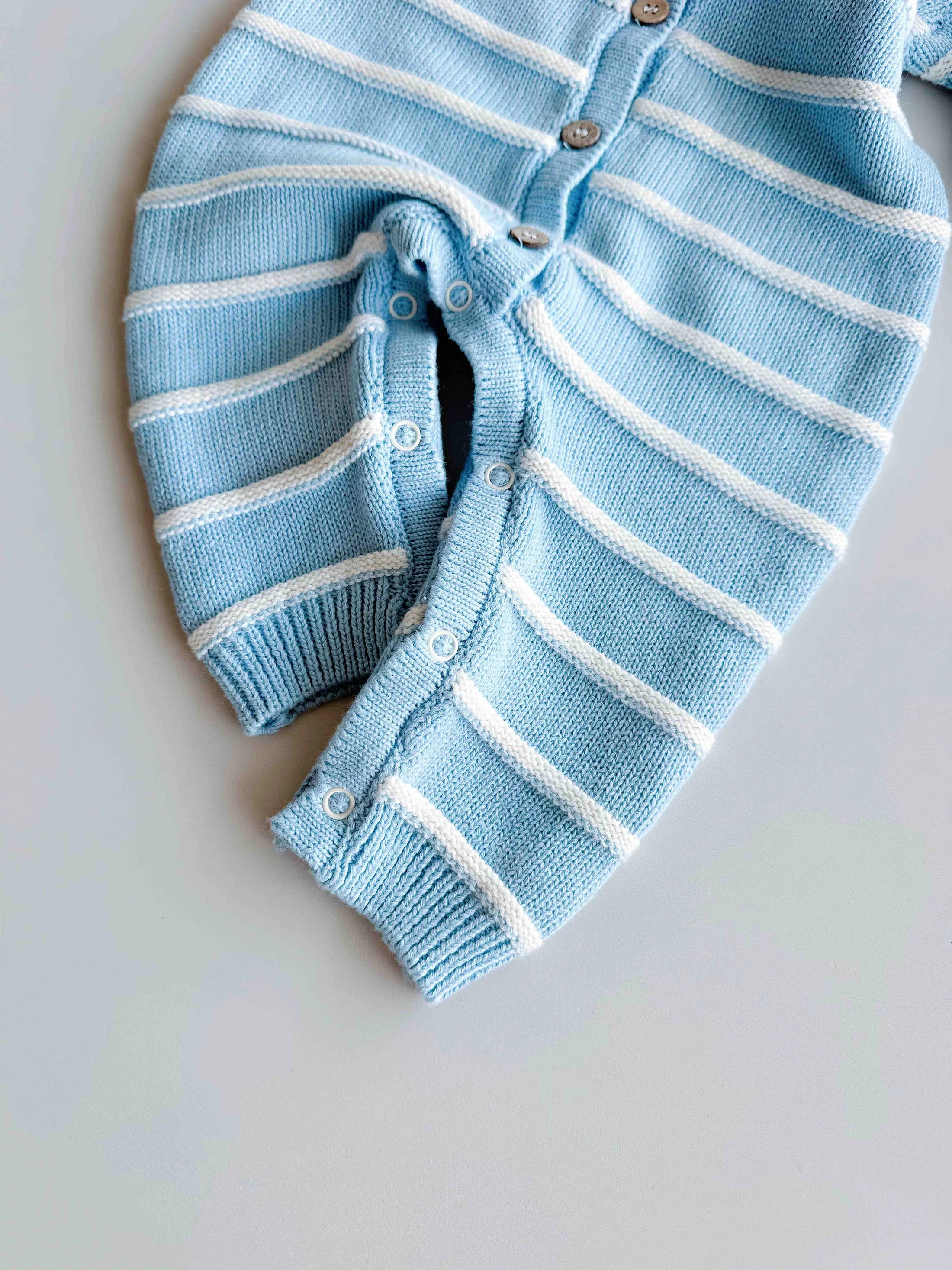 Freckles the Label - Raised Stripe Full Romper Arctic