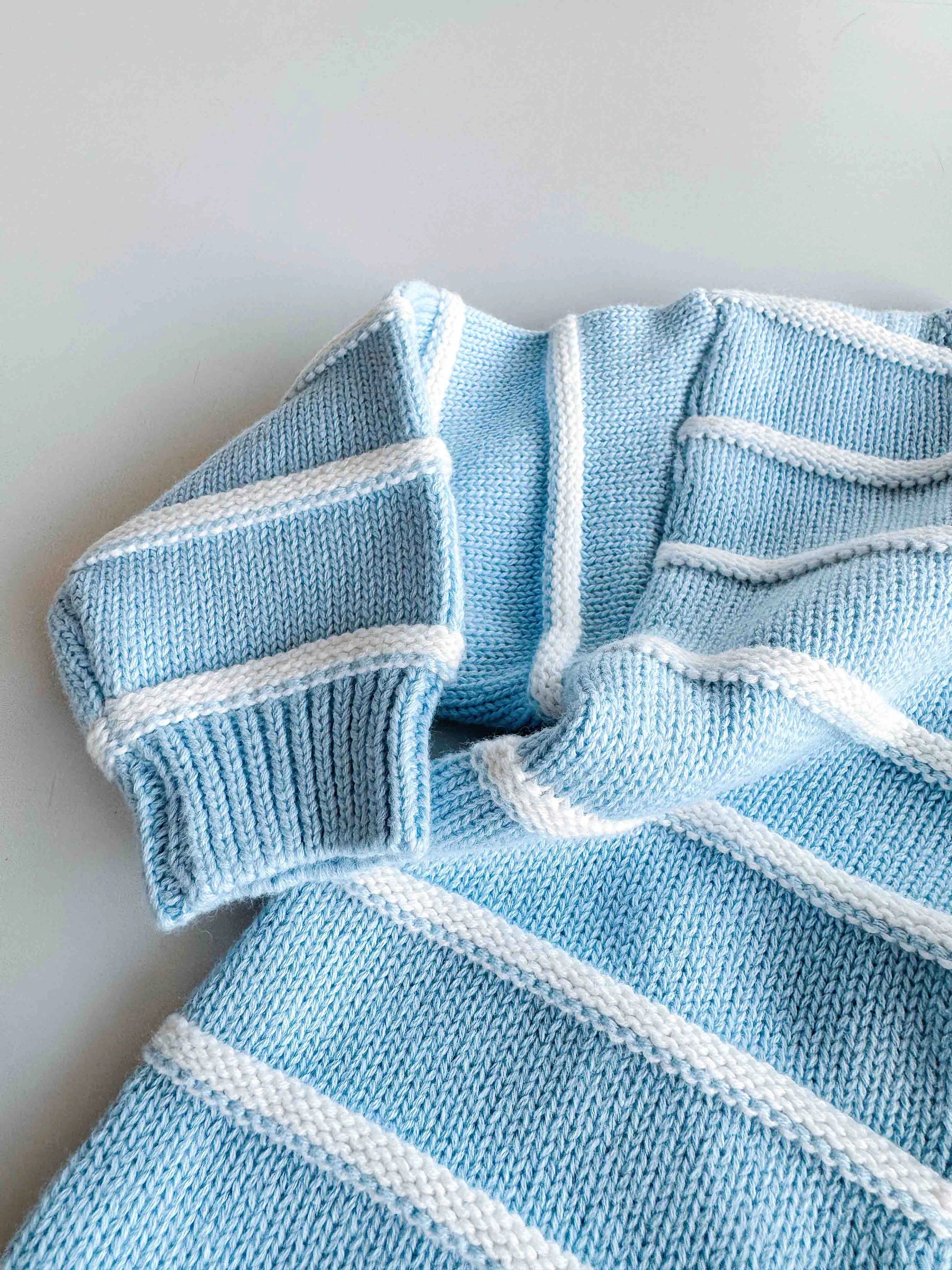 Freckles the Label - Raised Stripe Full Romper Arctic