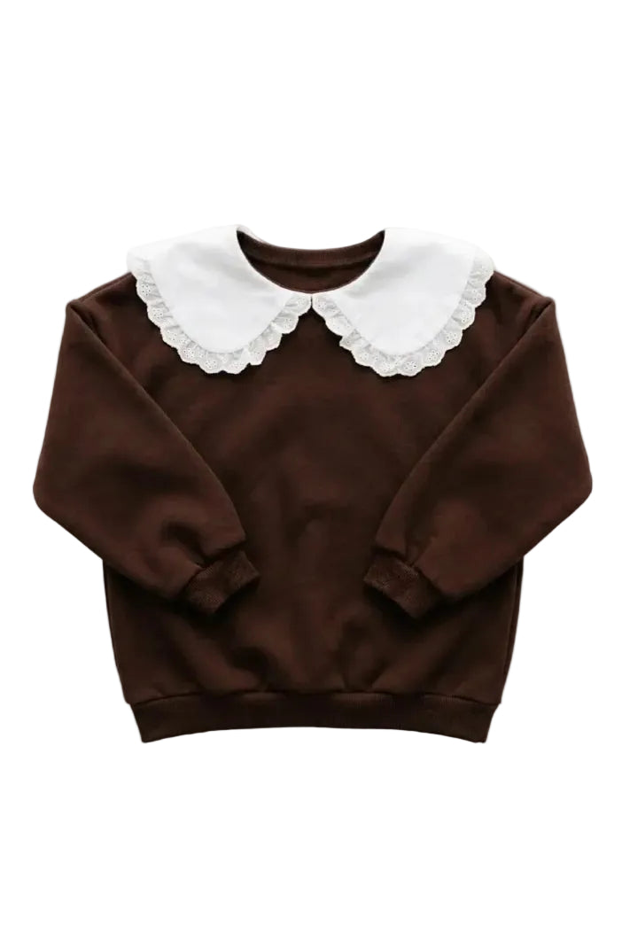 Lenn Label - Girlie Pullover Chocolate - Size 5