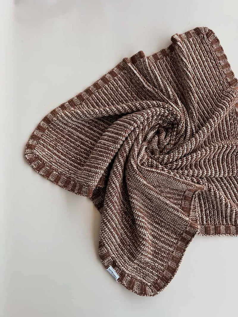 Freckles the Label - Chunky Knit Blanket Chocolate