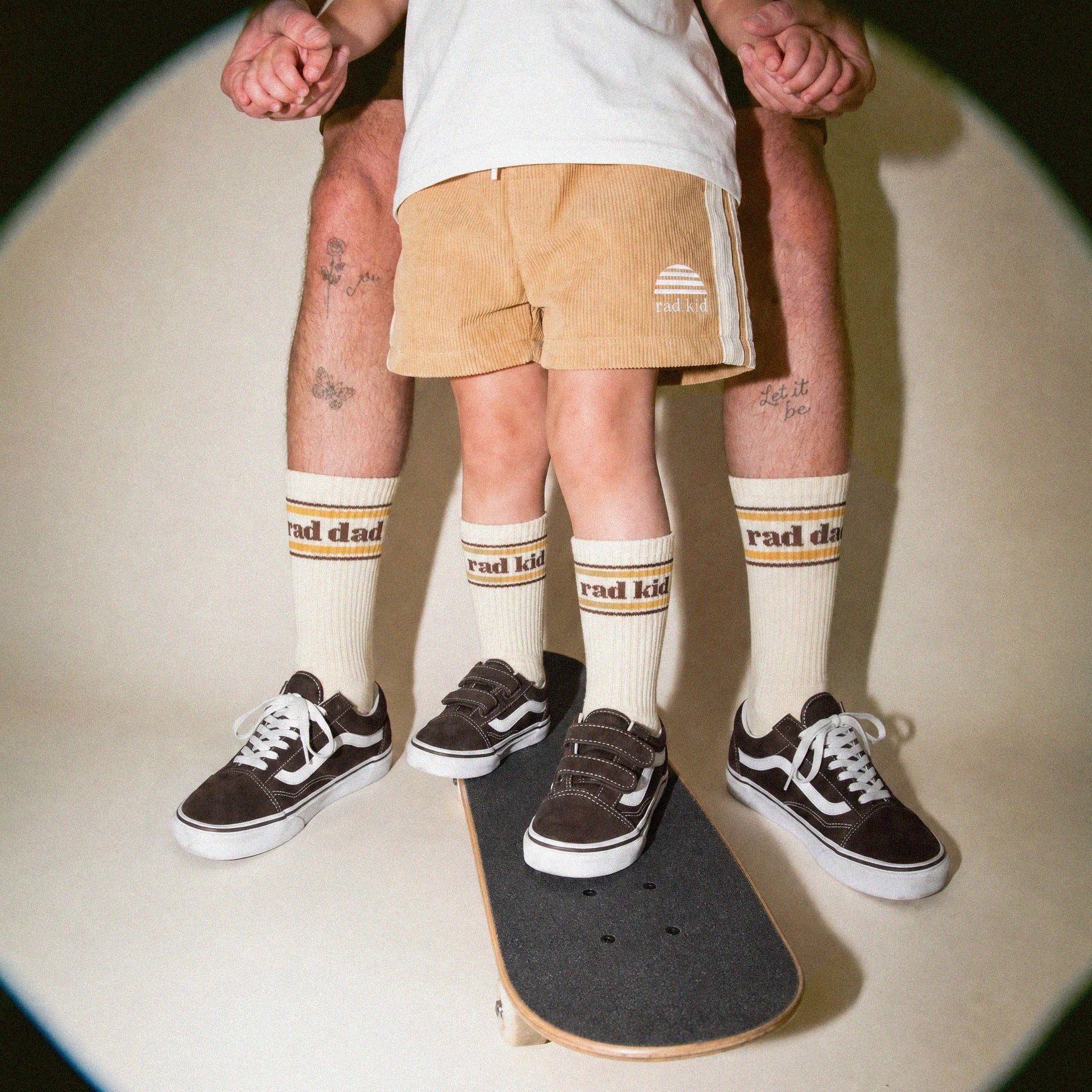 Banabae - Rad Dad Organic Cotton Crew Sock - Natural