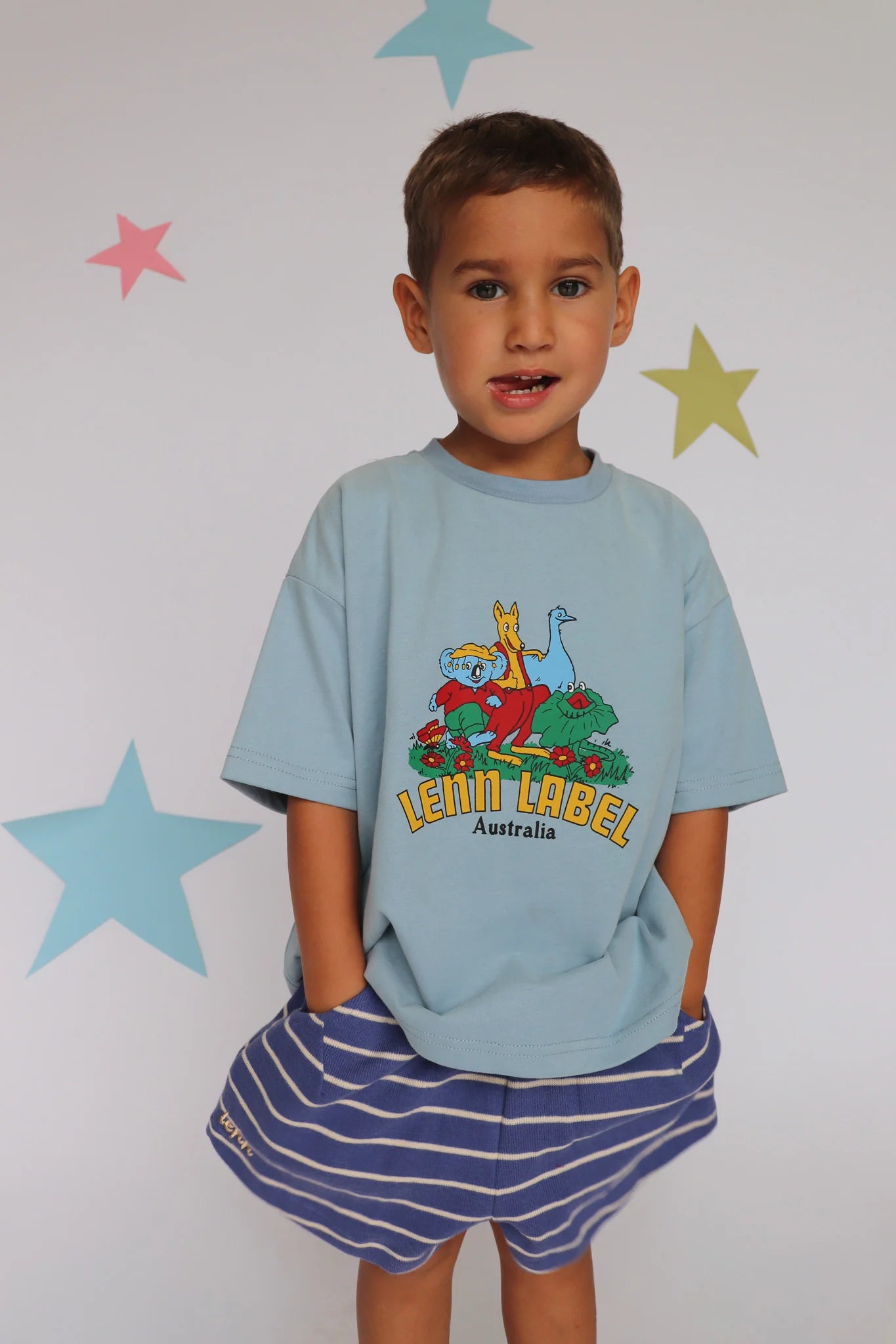 Lenn Label - Aussie Animal Tee Sky
