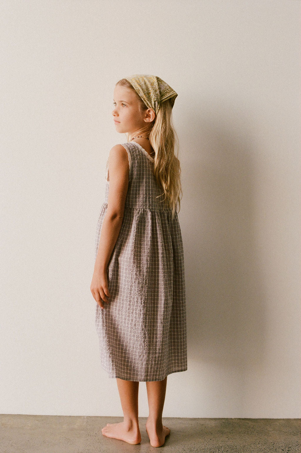 Illoura the Label - Eden Dress Mauve Plaid
