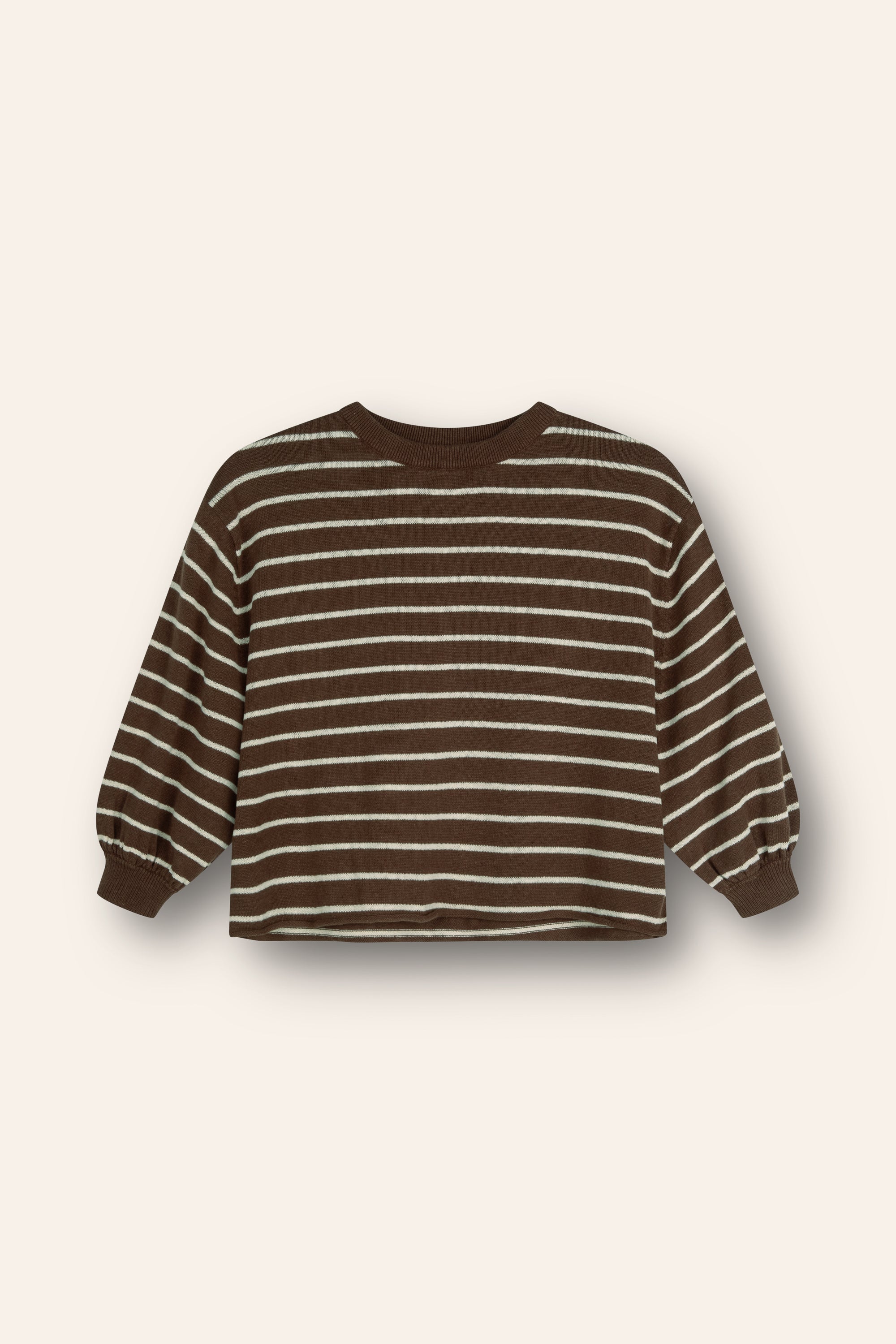 Illoura the Label - Lightweight Pullover Choc Stripe