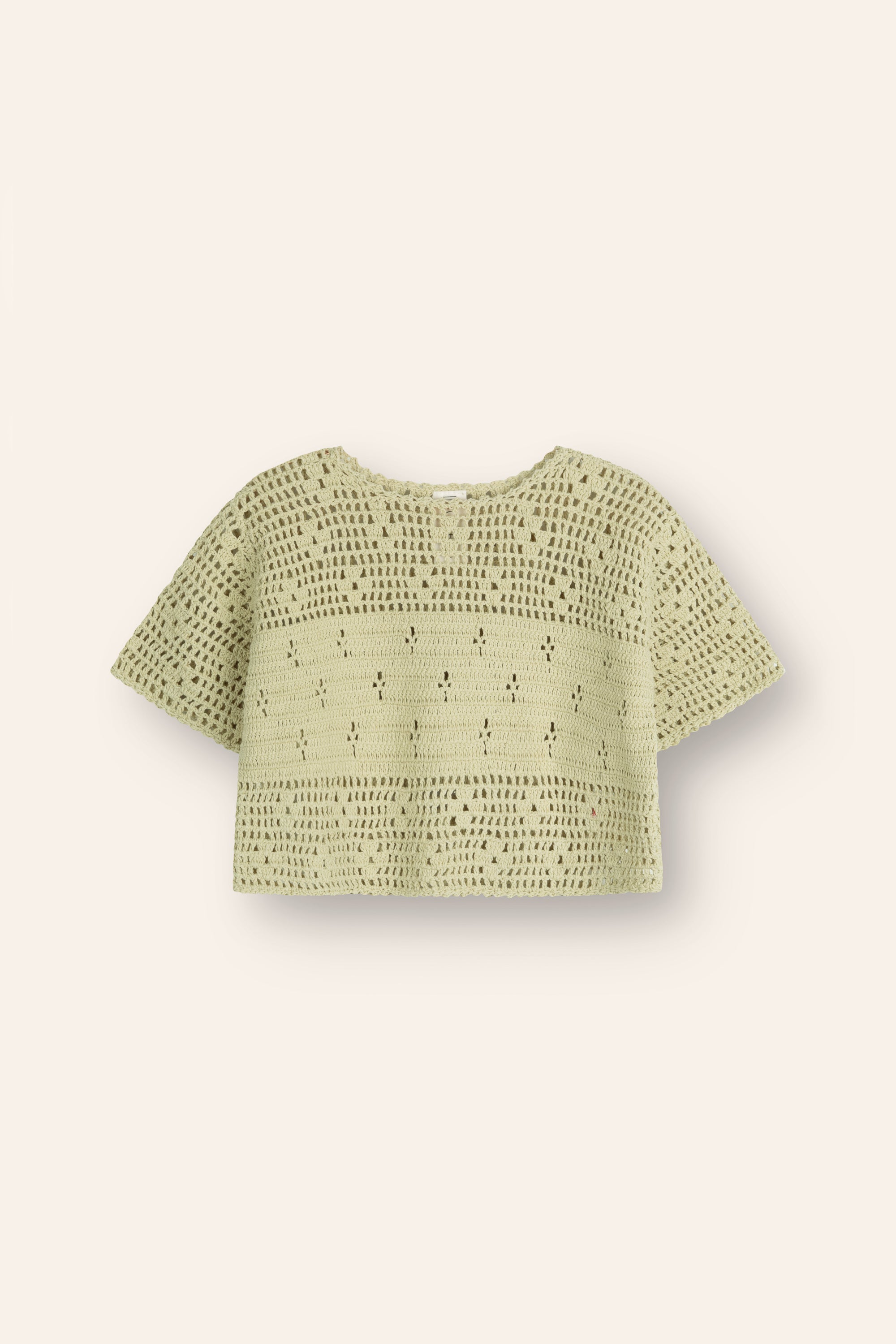 Illoura the Label - Filet Crochet Crop Moss