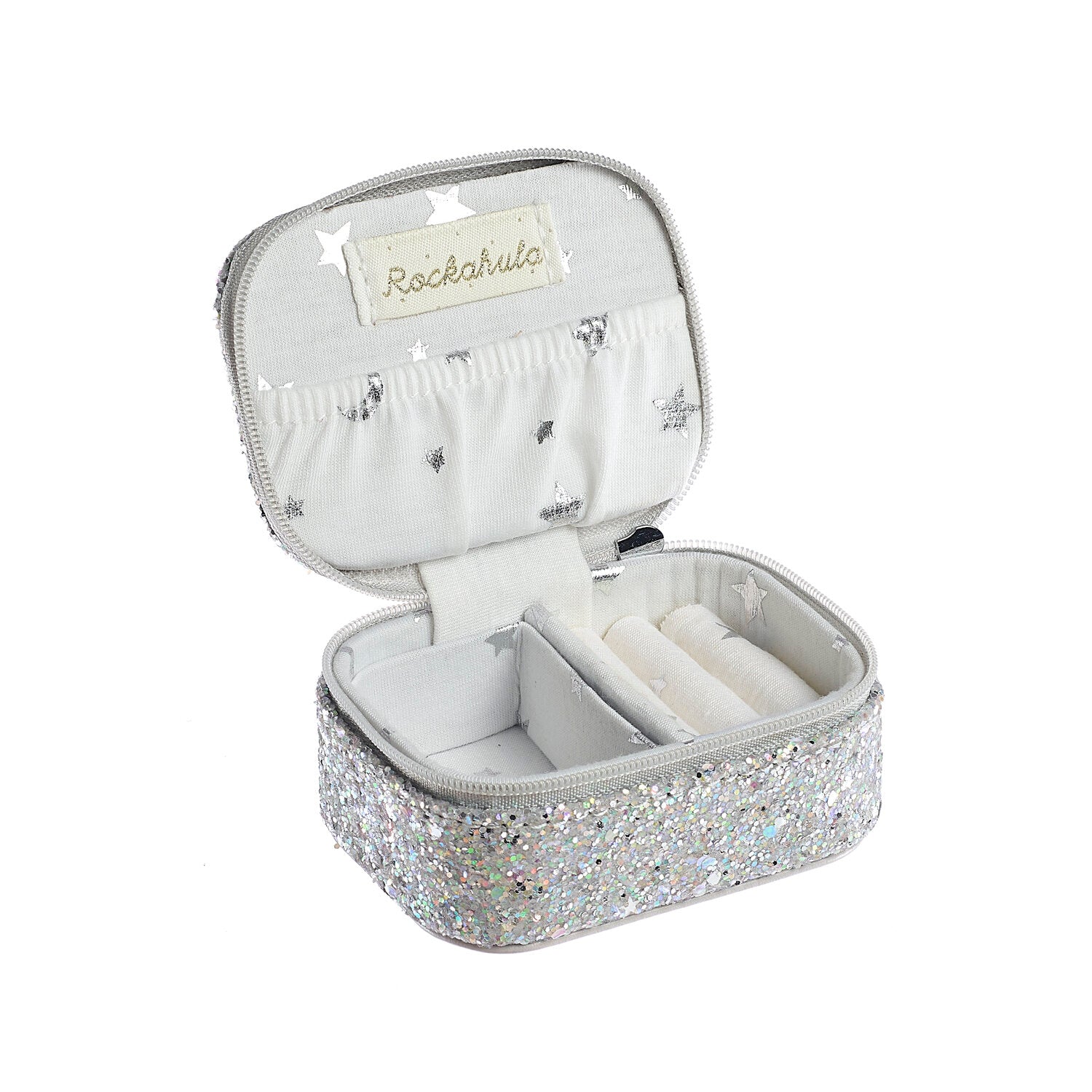 Rockahula - Confetti Glitter Silver Mini Jewellery Box
