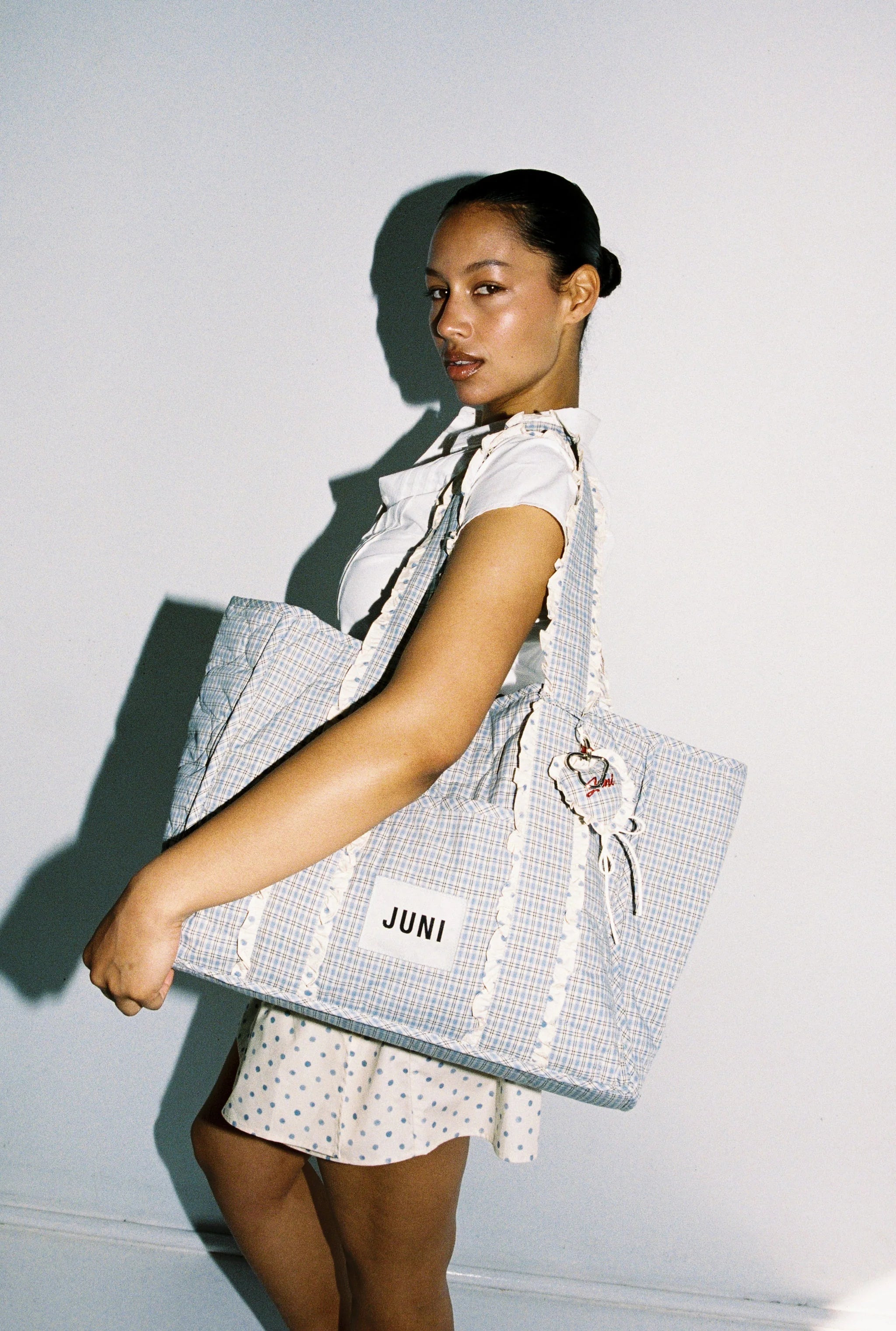 JUNI - The Everything Bag Blue Check