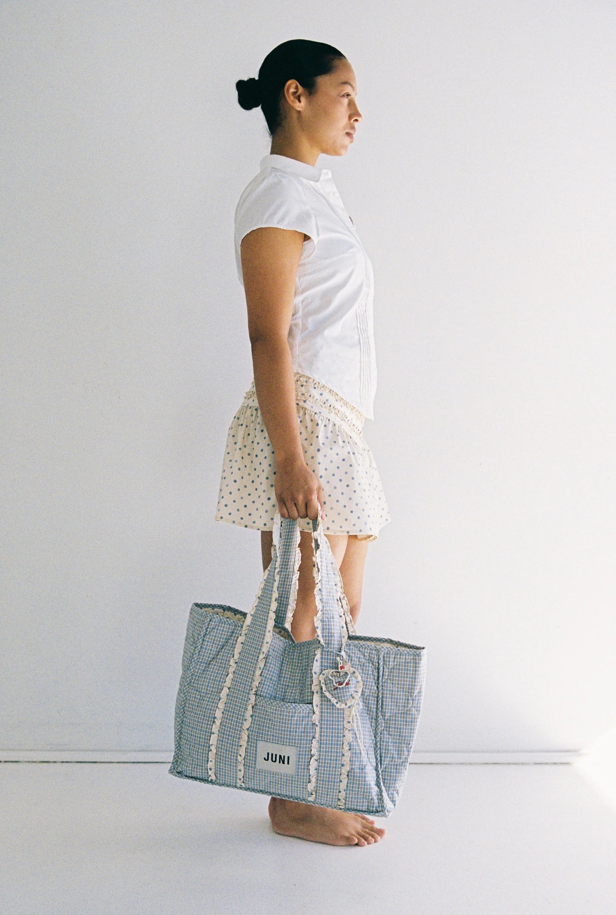 JUNI - The Everything Bag Blue Check