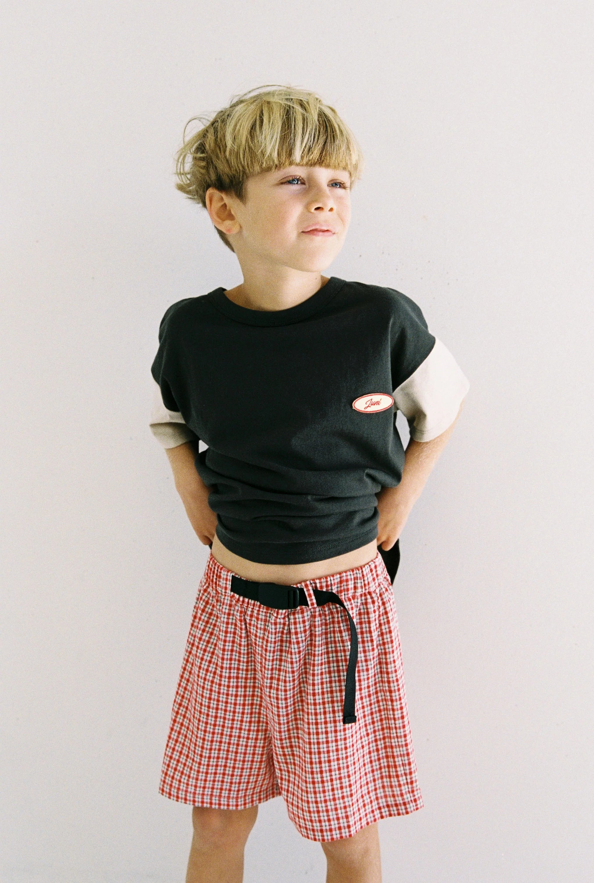 JUNI JNR - Banjo Short Red Check