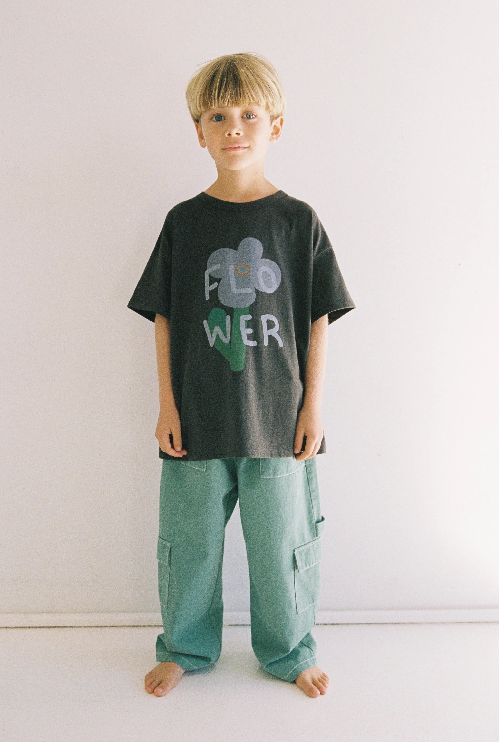 JUNI JNR - JNR Blossom Tee Washed Black