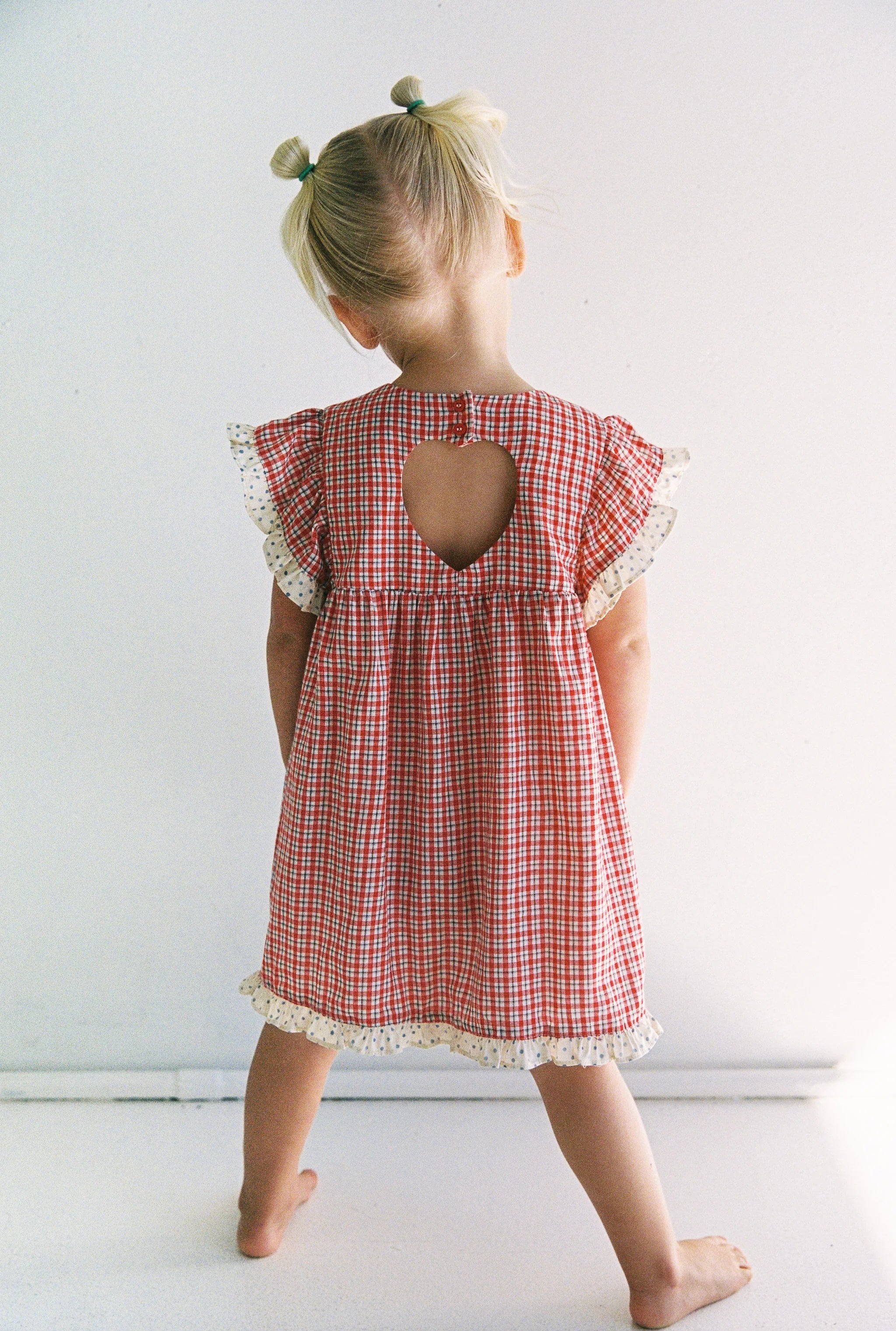 JUNI JNR - Daisy Dress Red Check