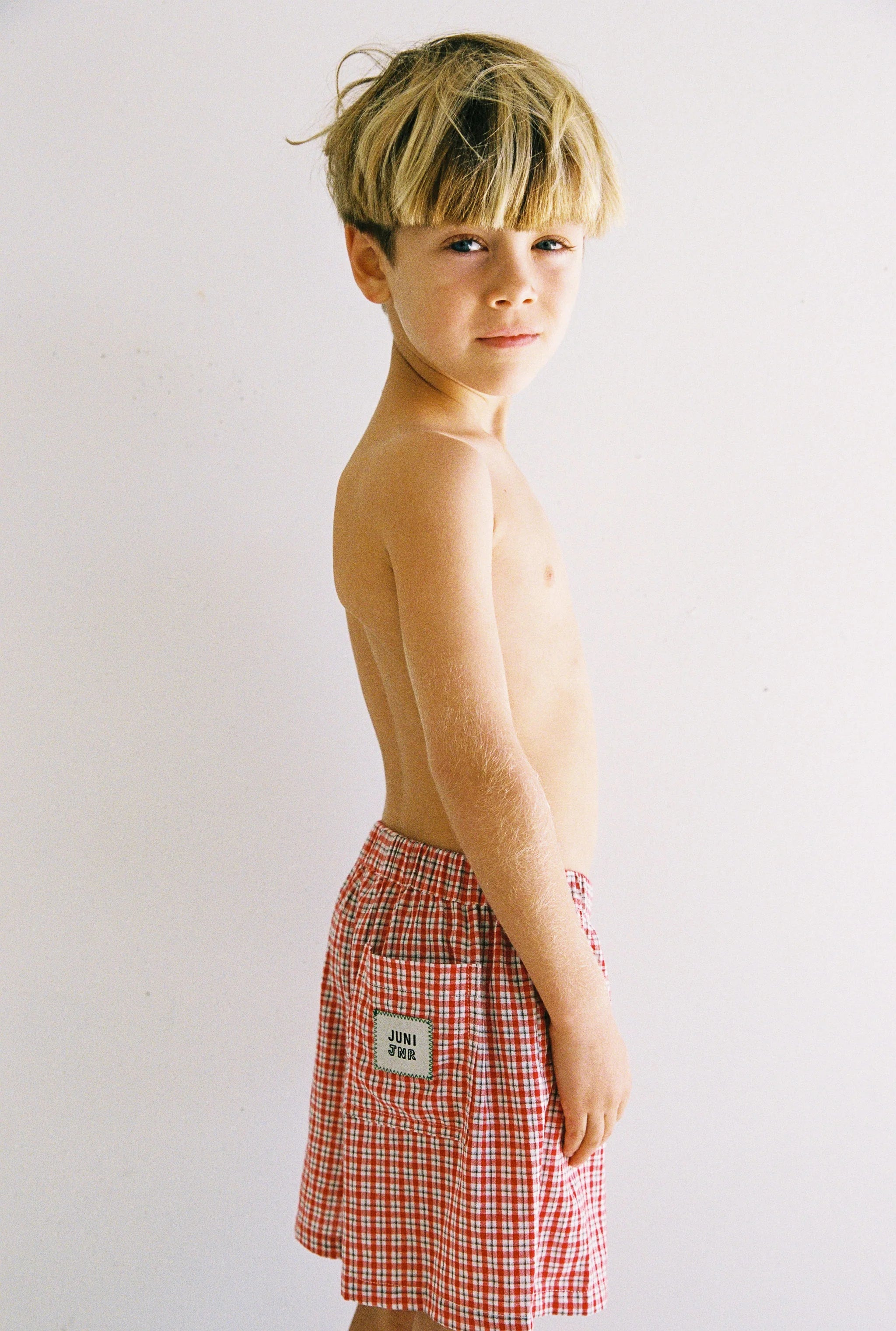 JUNI JNR - Banjo Short Red Check