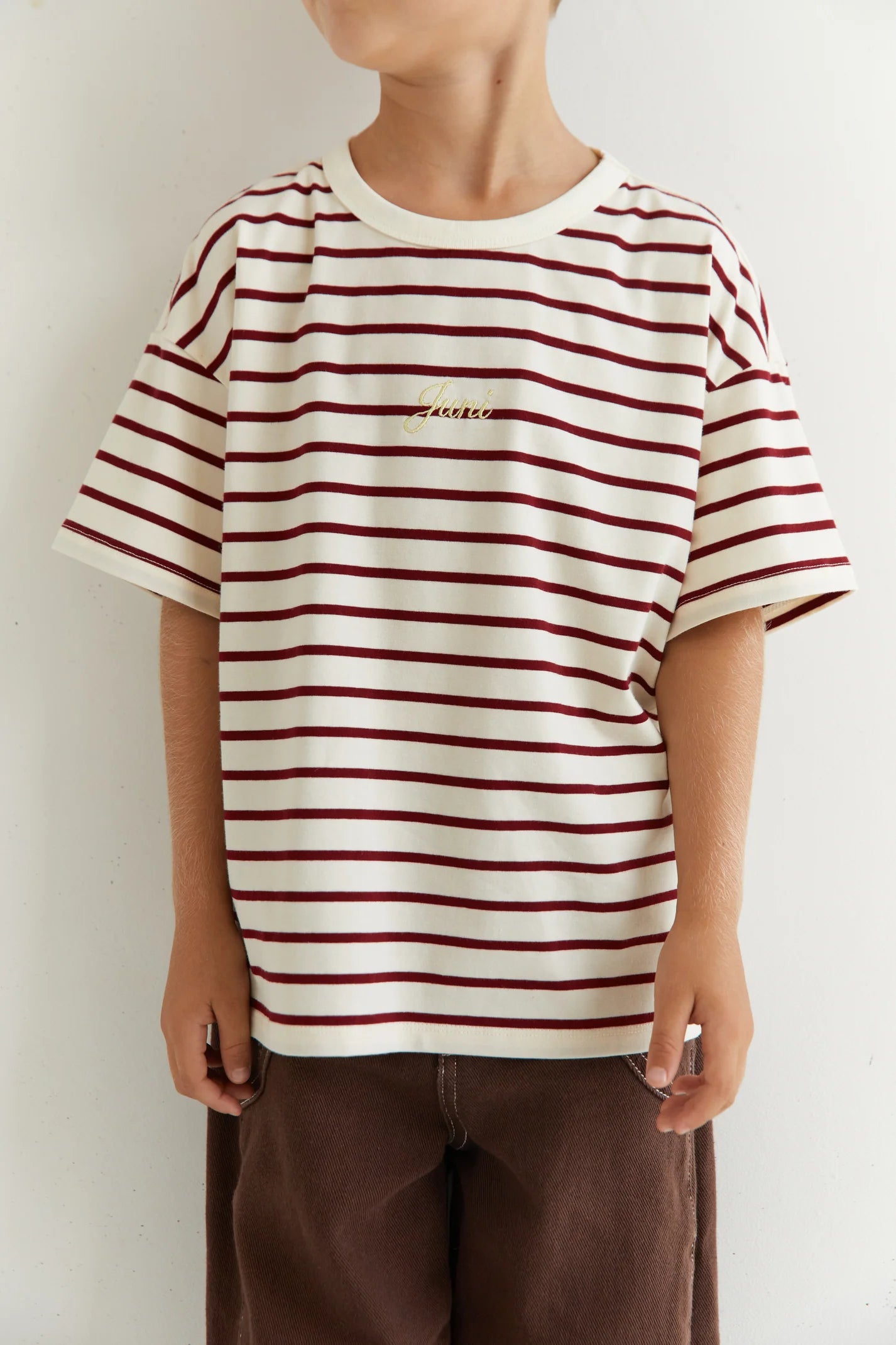 JUNI JNR - Zion Tee Chilli Stripe
