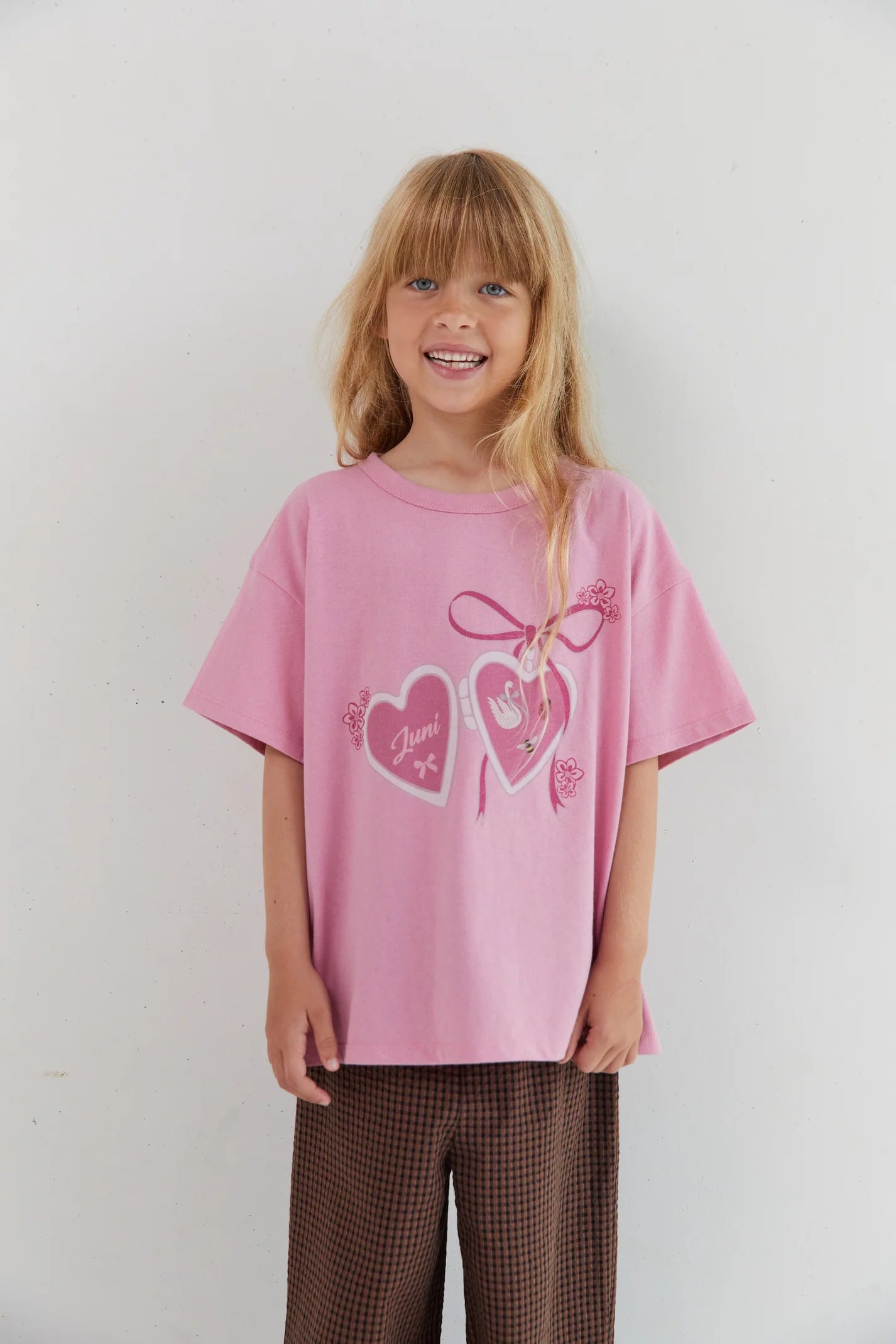 JUNI JNR - Love Locket Tee Pink