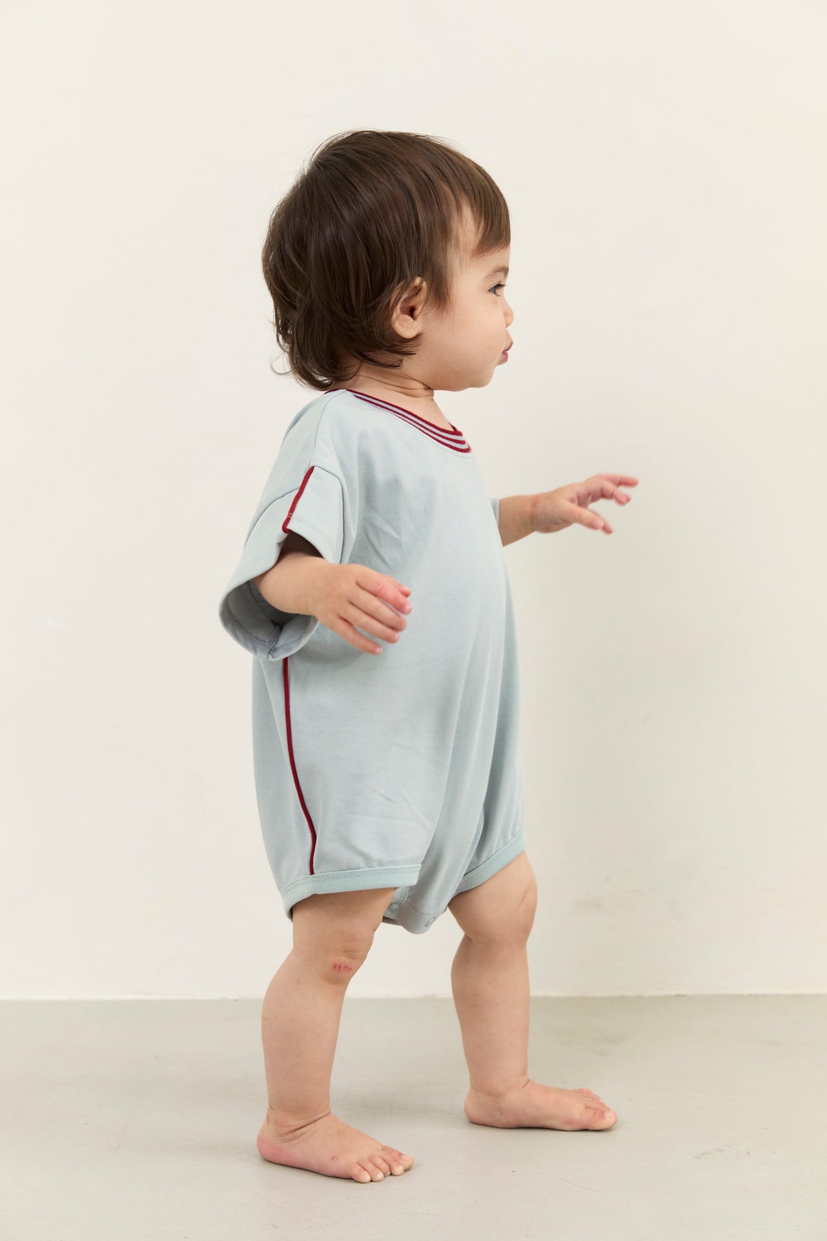 Juni JNR Riley T-Shirt Romper Dusty Blue