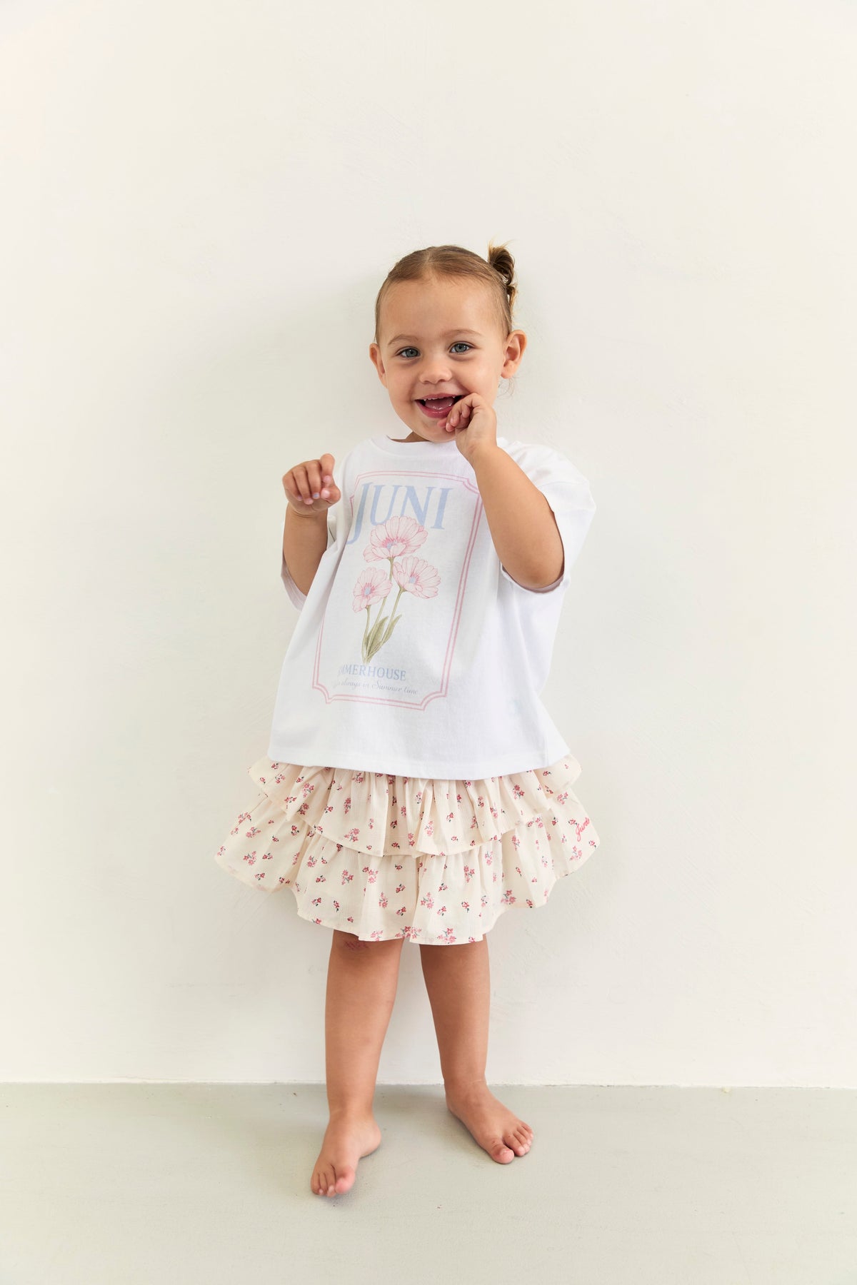 Juni JNR Summer House Tee White