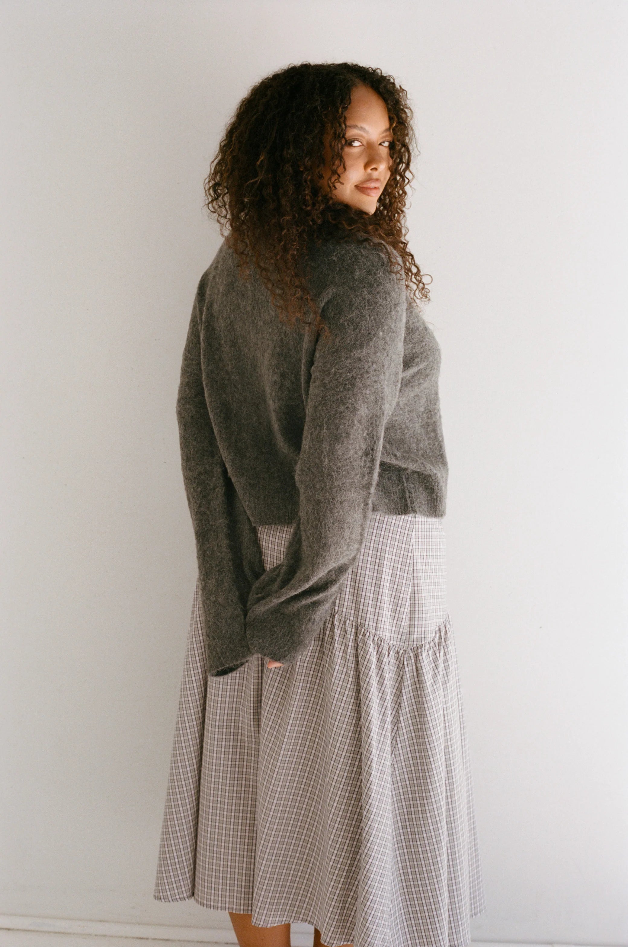 JUNI - Billie Knit Cardigan Grey