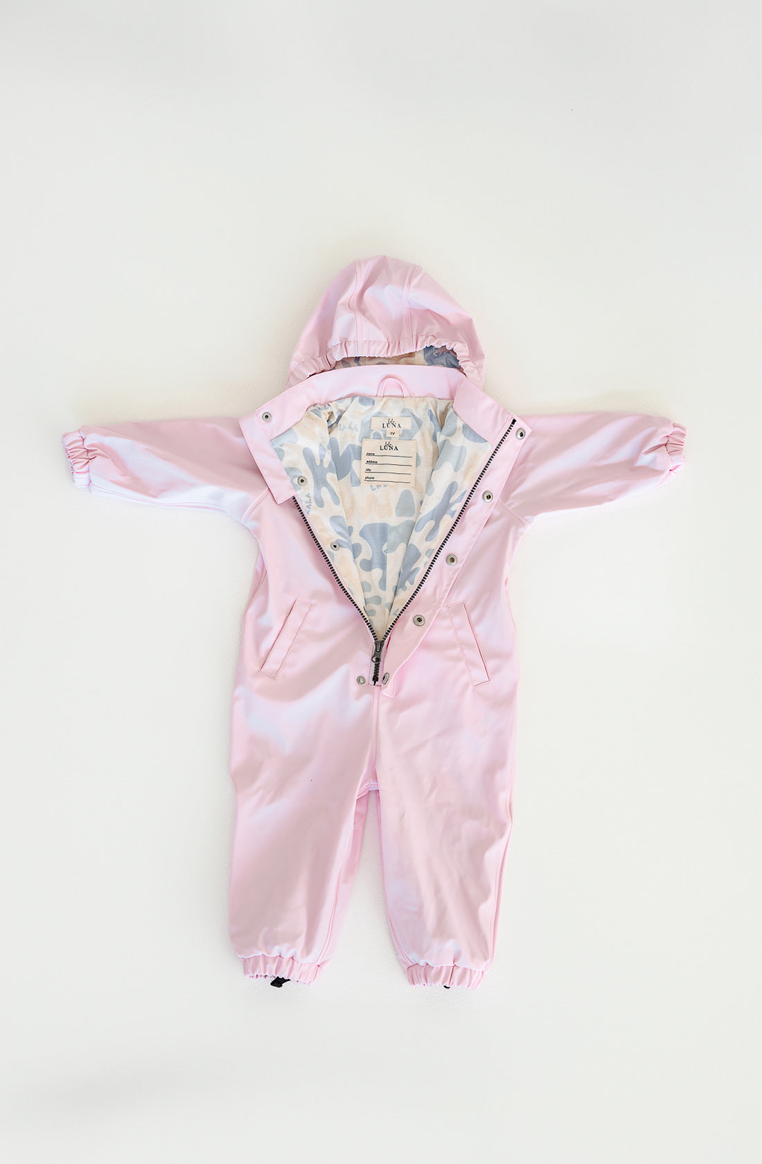 La La Luna kids snowsuit in marshmellow.