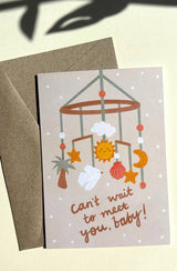 Baby Shower Greeting Card "Can't Wait to Meet You Baby"
