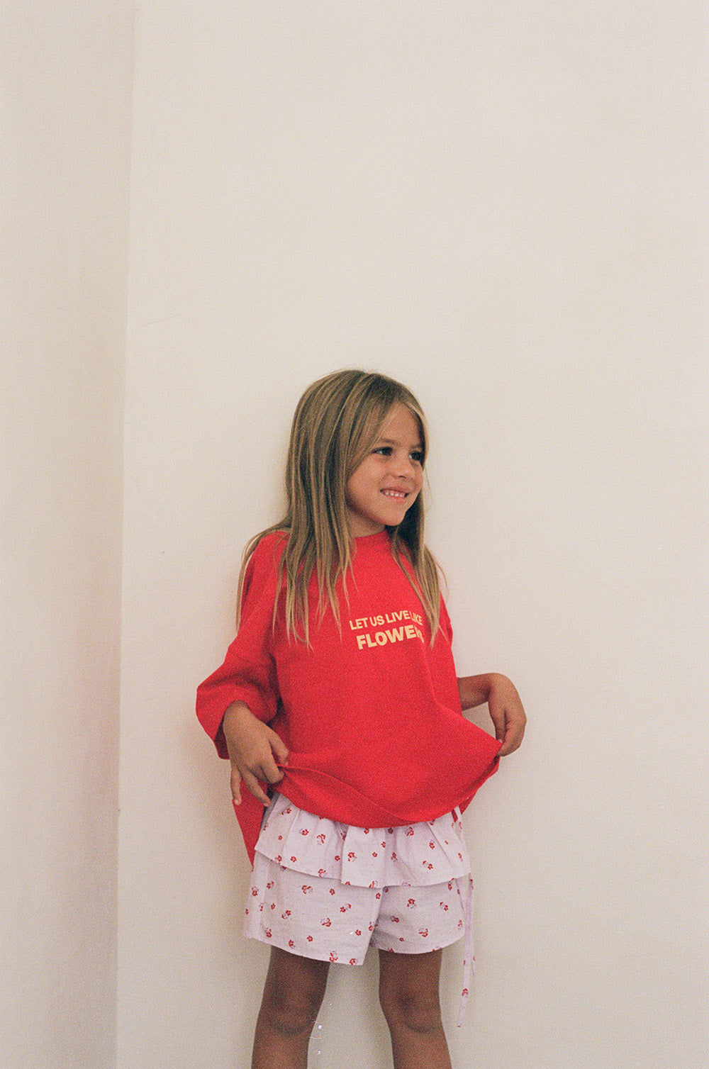 PRE-ORDER Illoura the Label - Live Like Flowers Tee Cherry