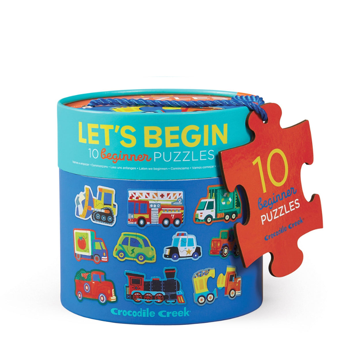 Crocodile Creek Let's Begin Puzzle 2 pc Vehicles