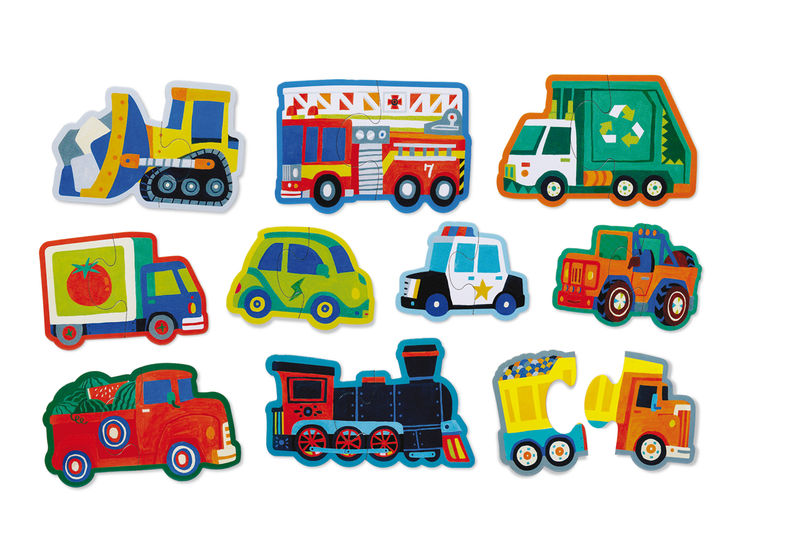 Crocodile Creek - Let's Begin Puzzle 2 pc Vehicles