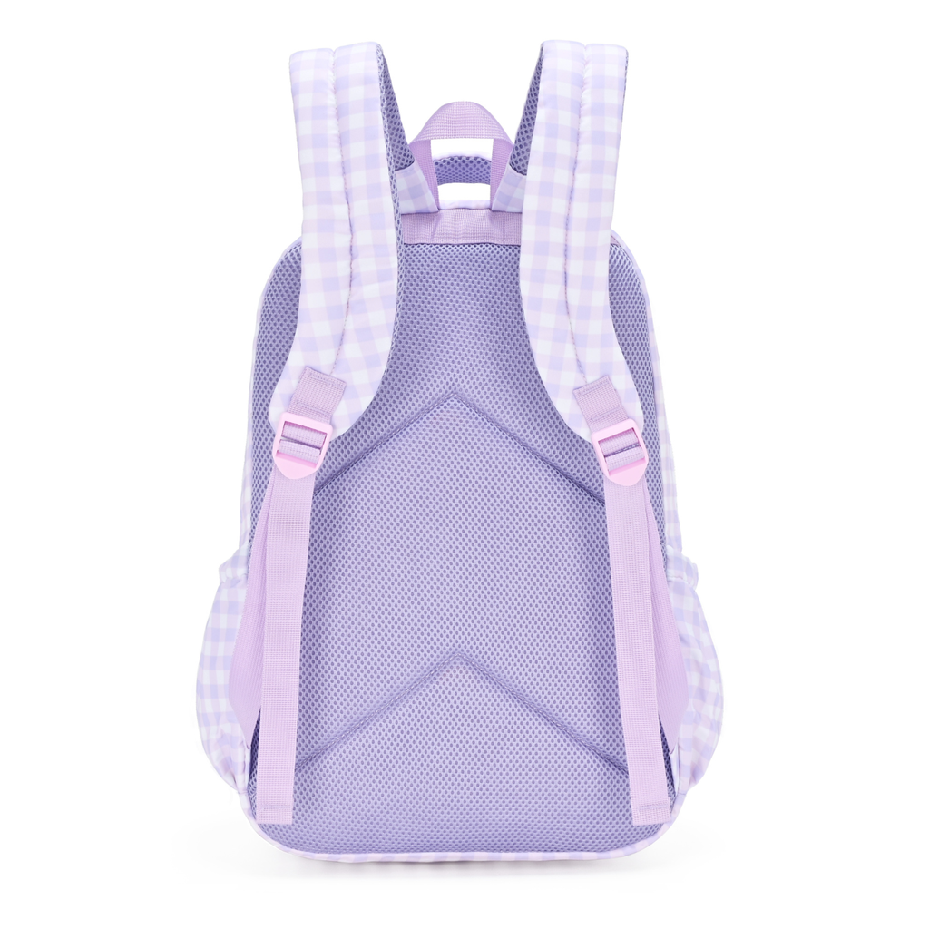 Kinnder Campus School Backpack in Lilac Gingham