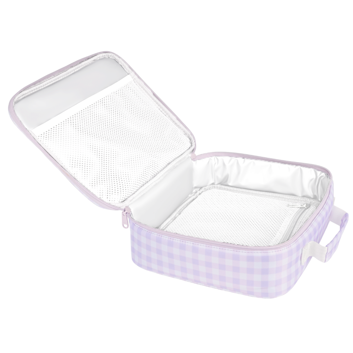 Kinnder Junior Insulated Lunch Bag in Lilac Gingham