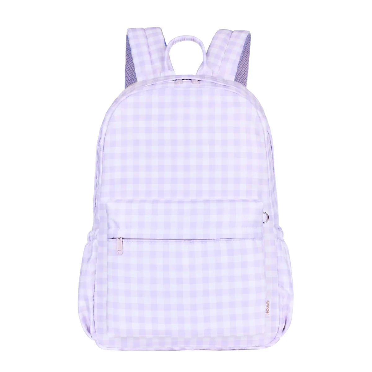 Kinnder Junior Kindy/School Backpack in Lilac Gingham