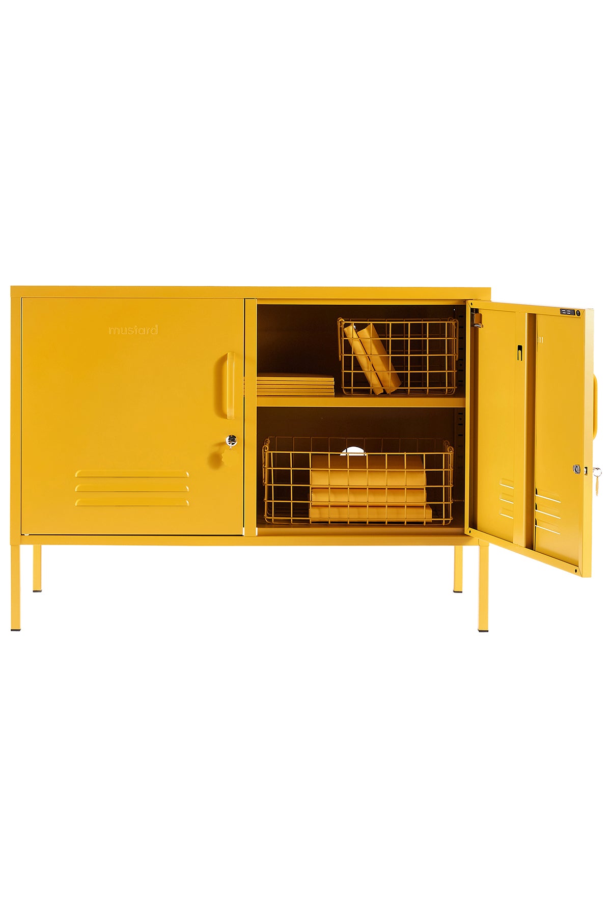 The lowdown locker in mustard.