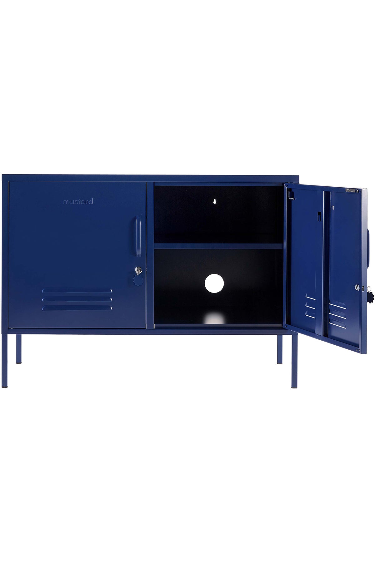 The lowdown locker in navy.