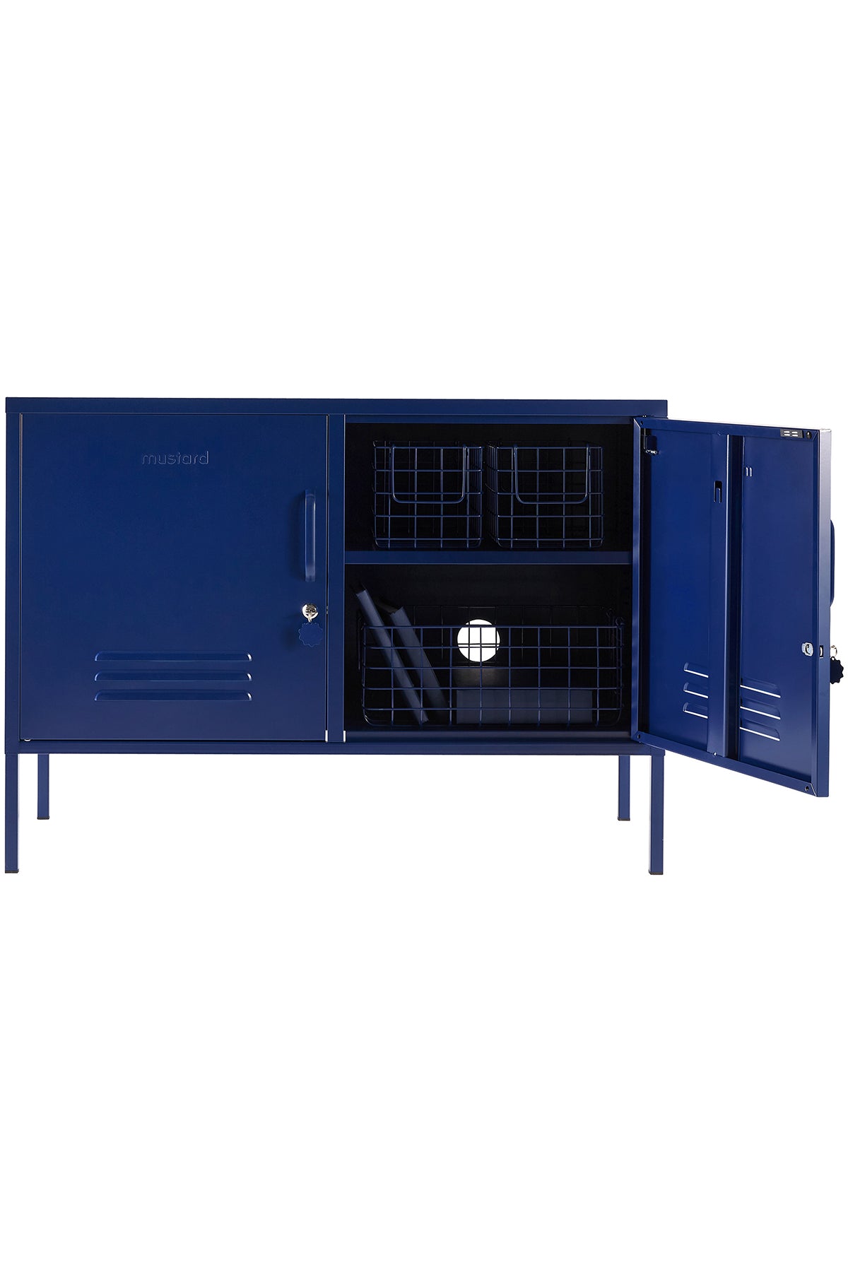 The lowdown locker in navy.