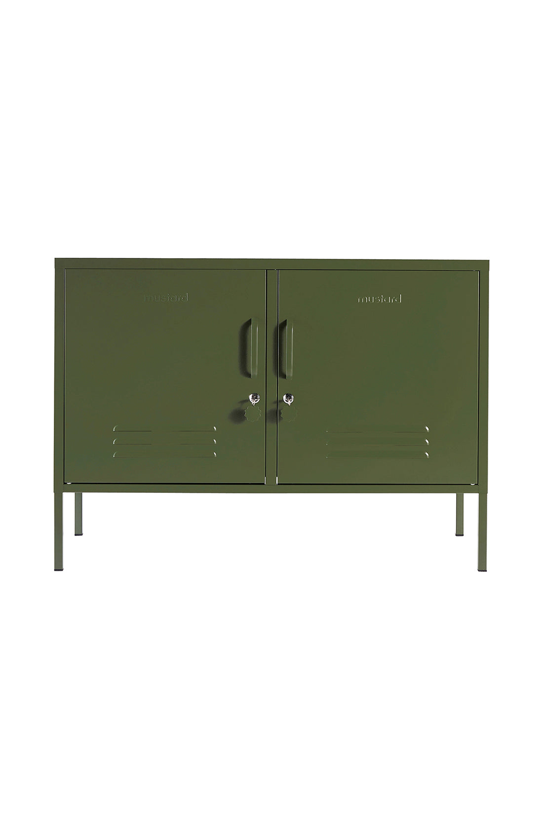 The lowdown locker in olive.